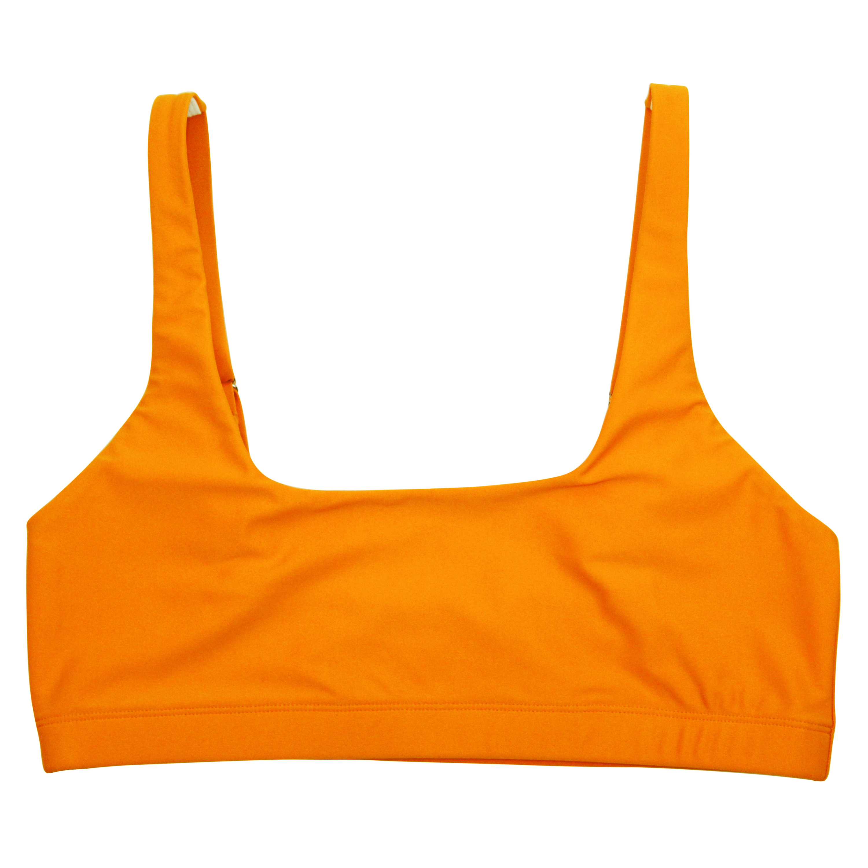Women's Scoop Neck Bikini Top | "Orange"-SwimZip UPF 50+ Sun Protective Swimwear & UV Zipper Rash Guards-pos1