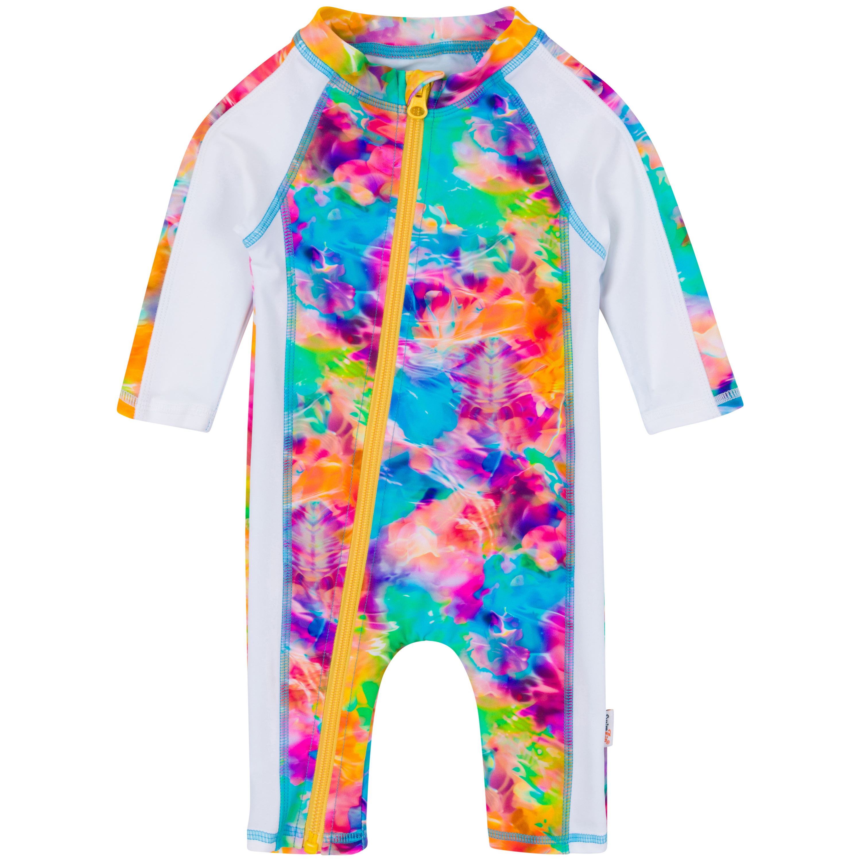 Sunsuit - Long Sleeve Romper Swimsuit | "Impressions"-SwimZip UPF 50+ Sun Protective Swimwear & UV Zipper Rash Guards-pos1