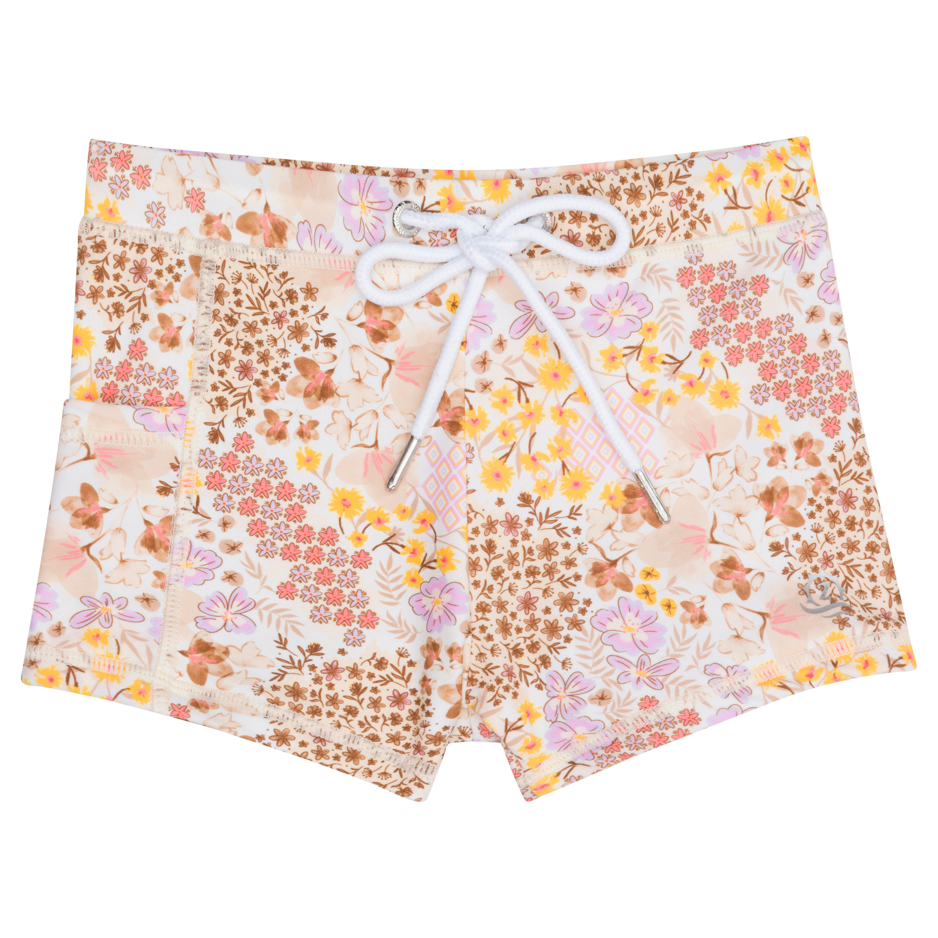 Kids Euro Swim Shorties | "Meadows"-6-12 Month-Meadows-SwimZip UPF 50+ Sun Protective Swimwear & UV Zipper Rash Guards-pos1