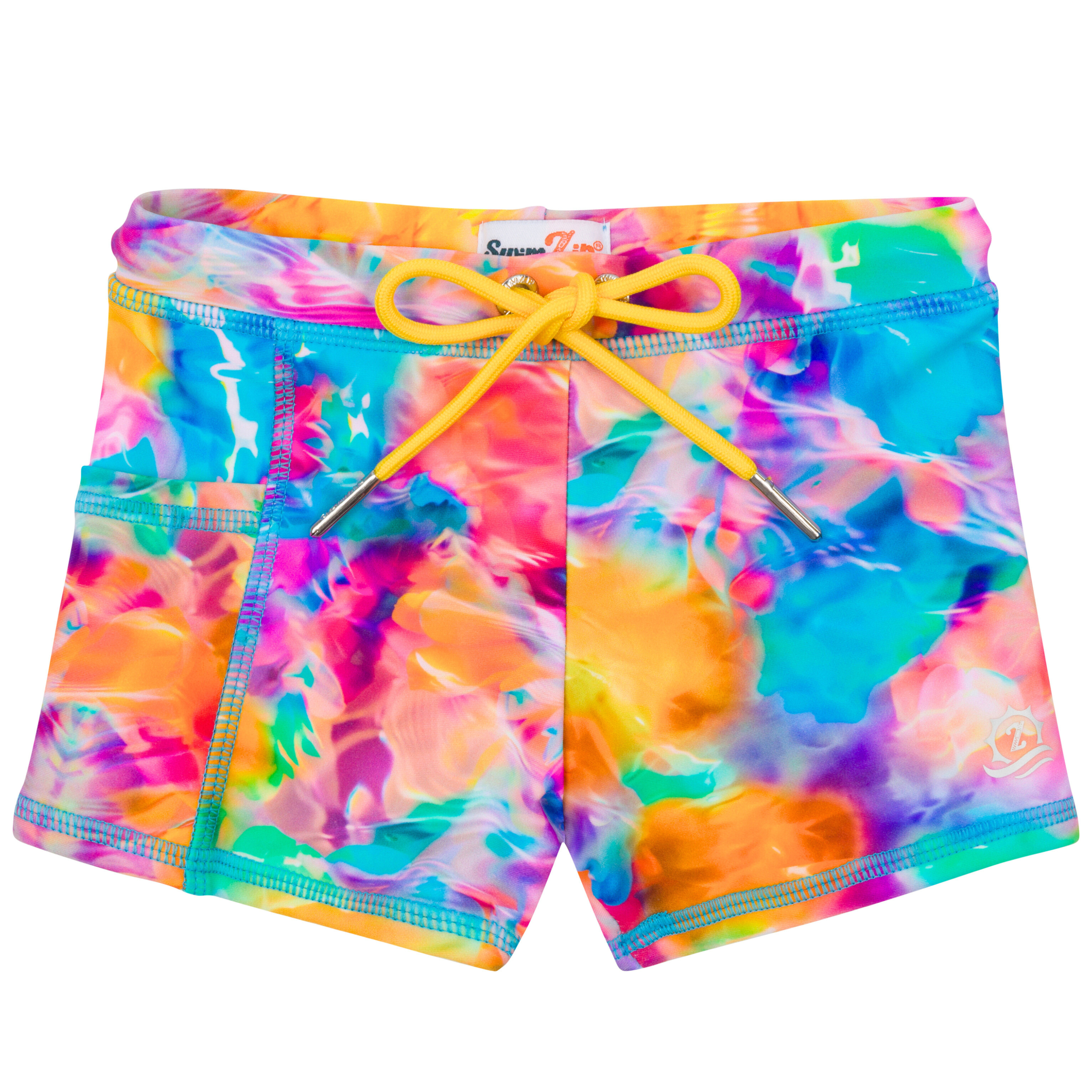 Kids Euro Swim Shorties | "Impressions"-SwimZip UPF 50+ Sun Protective Swimwear & UV Zipper Rash Guards-pos1