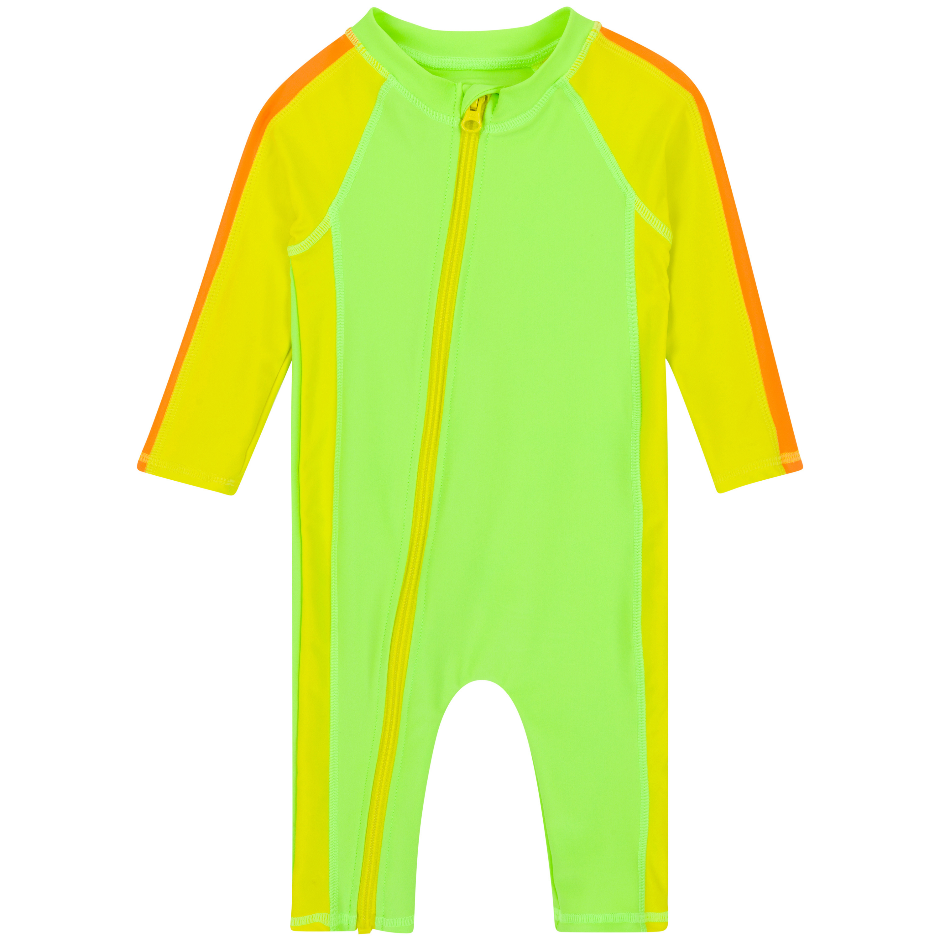 Sunsuit - Long Sleeve Romper Swimsuit | "Volt"-0-6 Month-Volt-SwimZip UPF 50+ Sun Protective Swimwear & UV Zipper Rash Guards-pos1