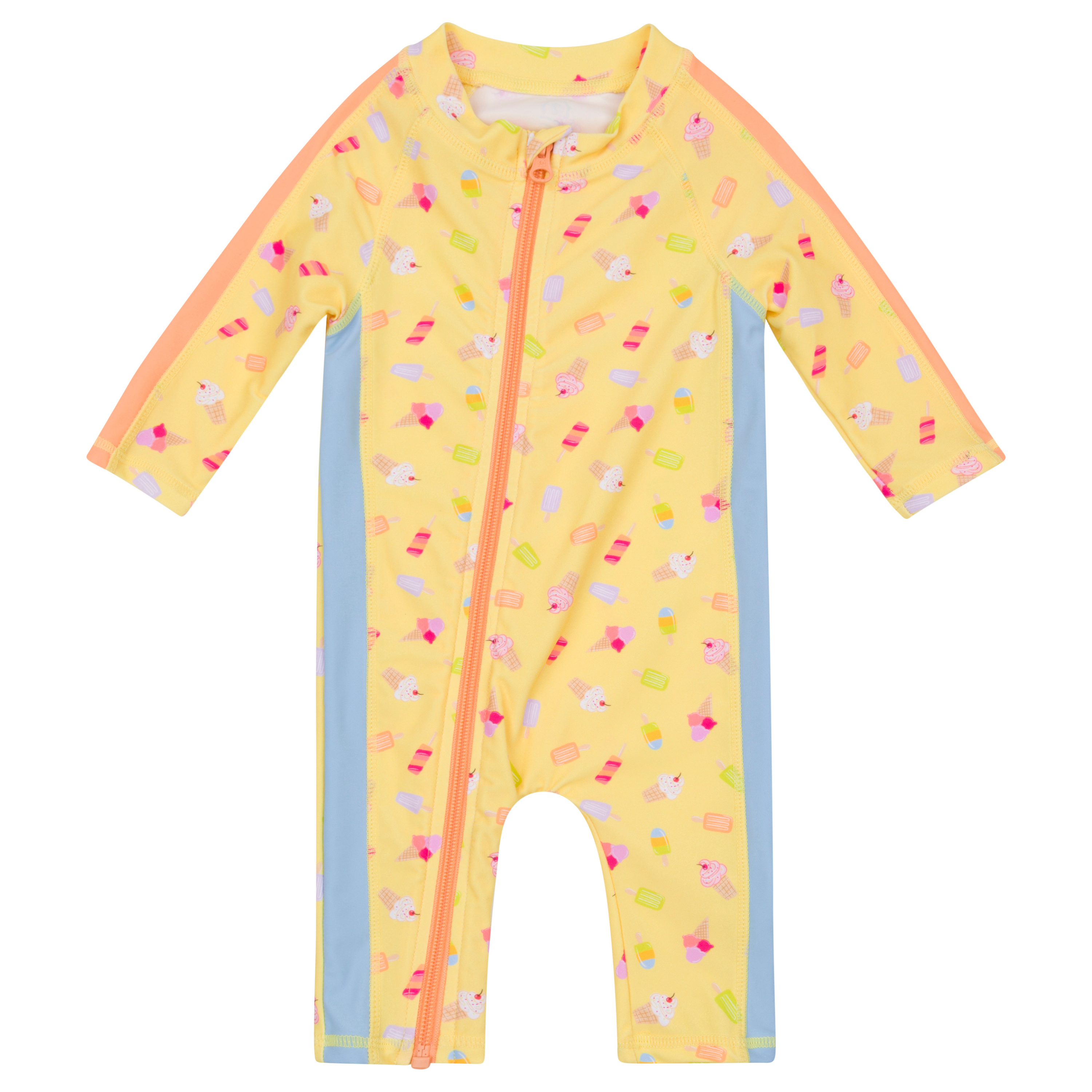 Sunsuit - Long Sleeve Romper Swimsuit | "Sweetie"-0-6 Month-Sweetie-SwimZip UPF 50+ Sun Protective Swimwear & UV Zipper Rash Guards-pos1