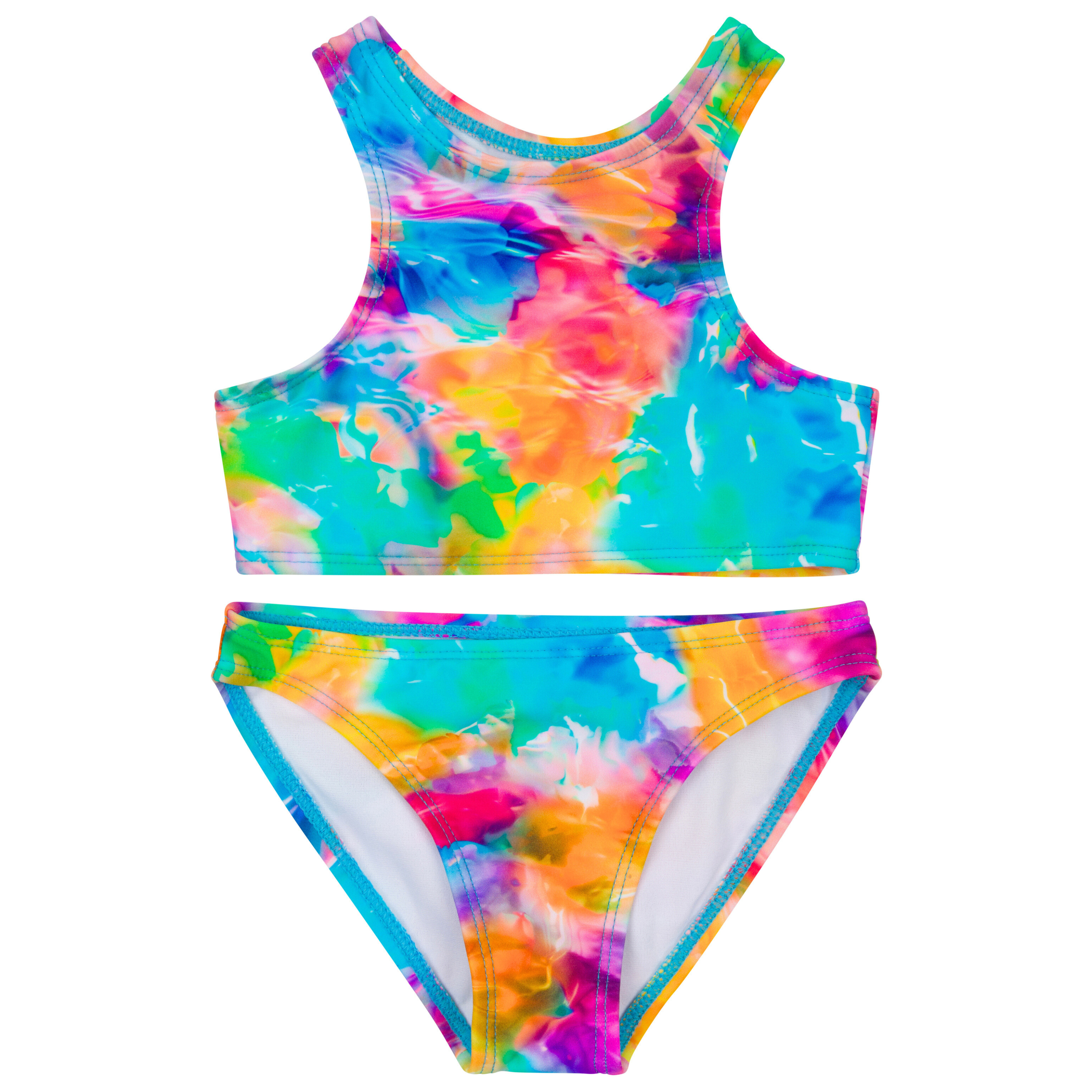 Girls Halter Top Bikini Set (2 Piece) | "Impressions"-SwimZip UPF 50+ Sun Protective Swimwear & UV Zipper Rash Guards-pos1