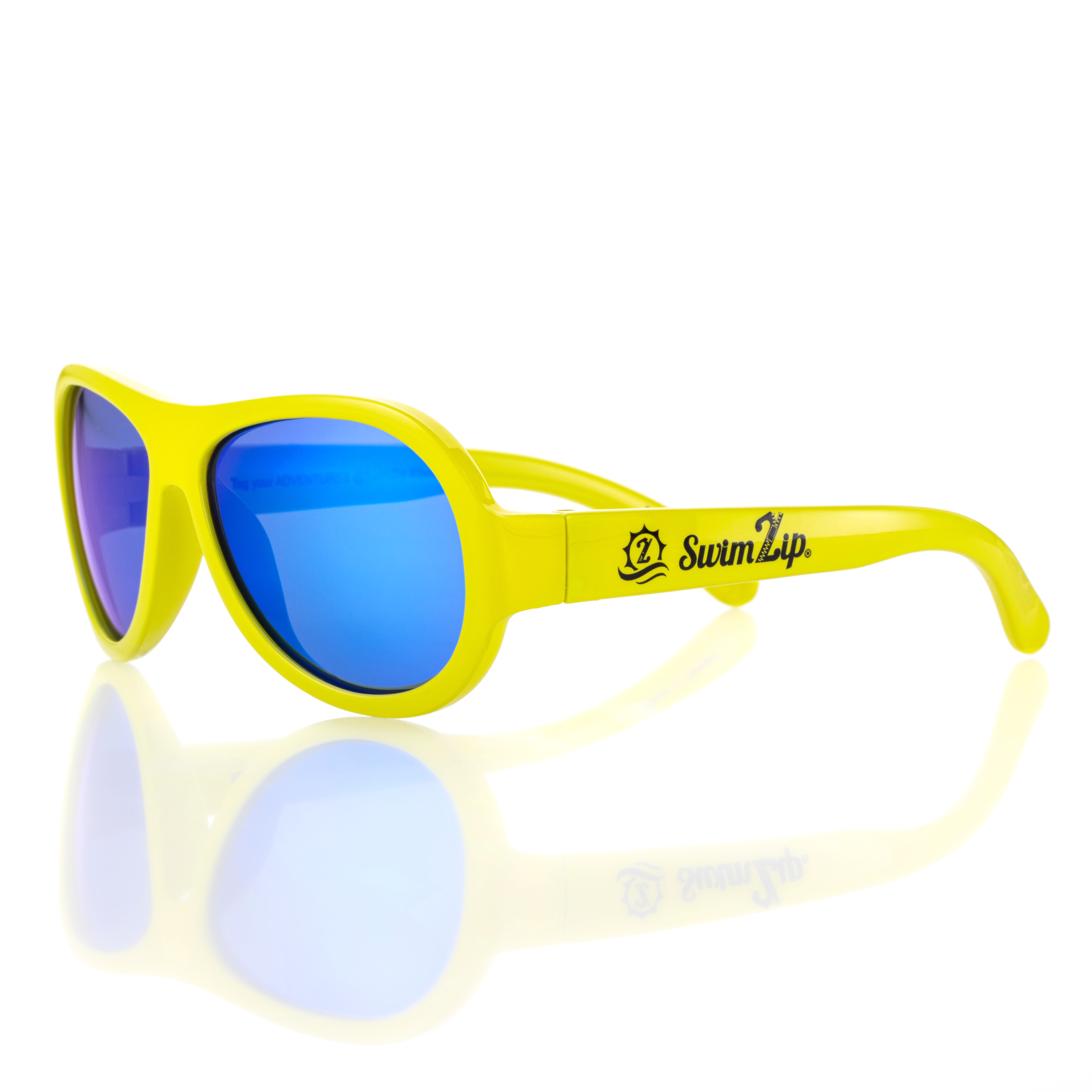 Kids Aviator Sunglasses - Sulphur Yellow-0-3 Years-Sulphur Yellow-SwimZip UPF 50+ Sun Protective Swimwear & UV Zipper Rash Guards-pos1