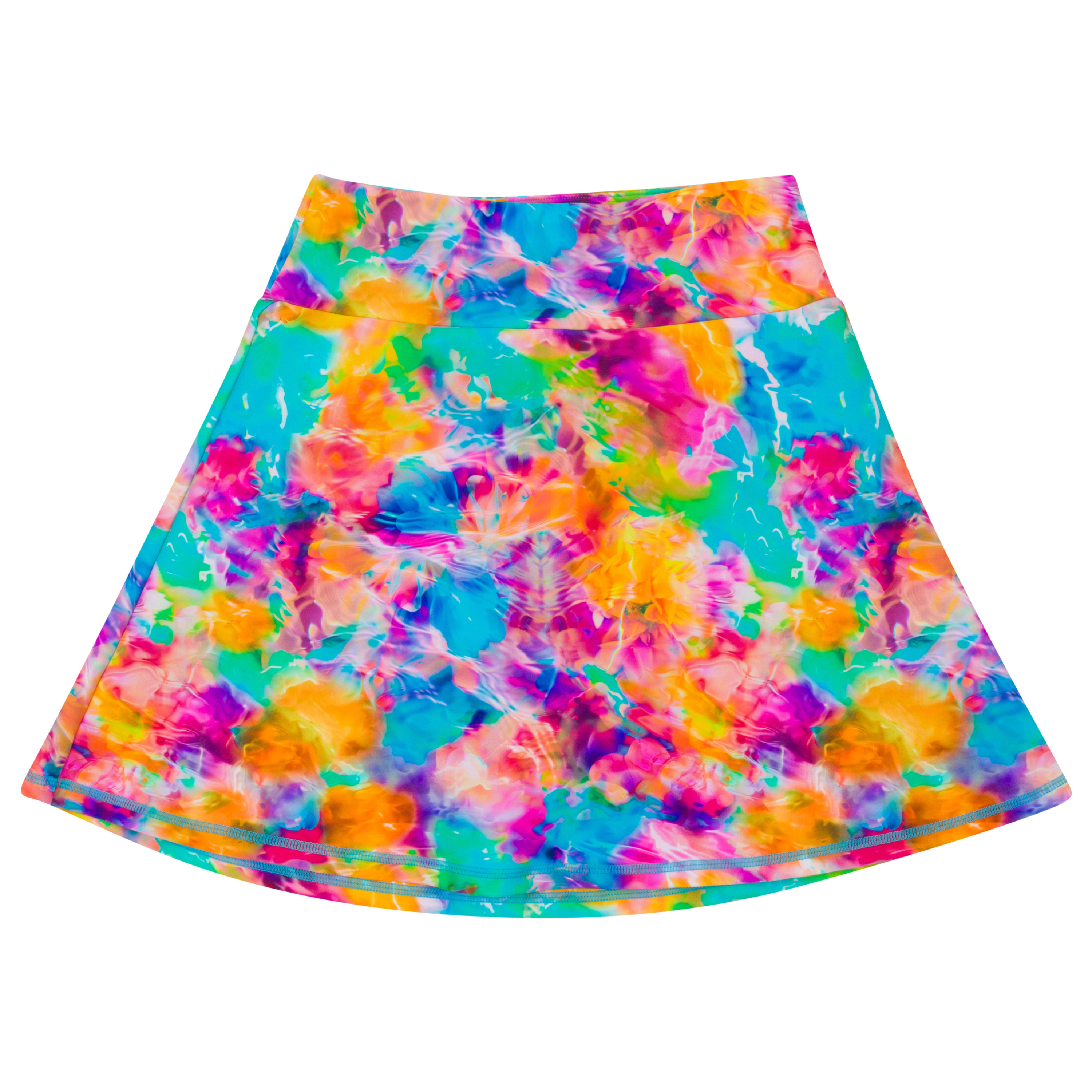 Women's A-Line Tummy Control Swim Skirt | "Impressions"-XS-Impressions-SwimZip UPF 50+ Sun Protective Swimwear & UV Zipper Rash Guards-pos1