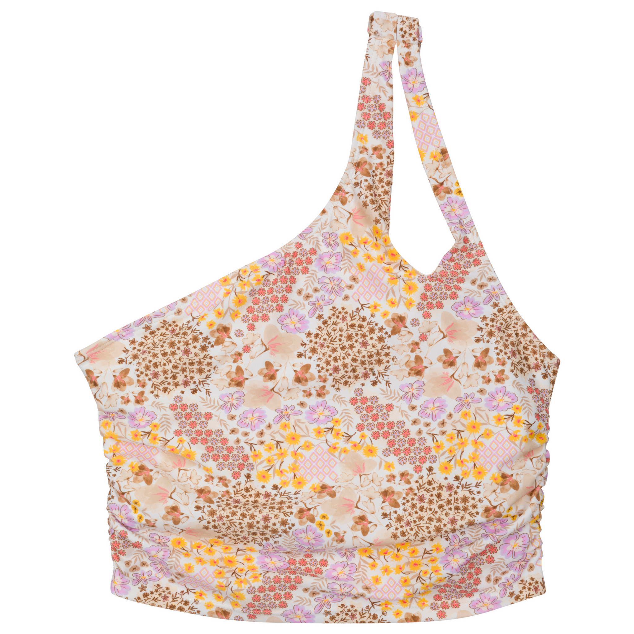 Women's One Shoulder Crop Tankini Top | “Meadows”