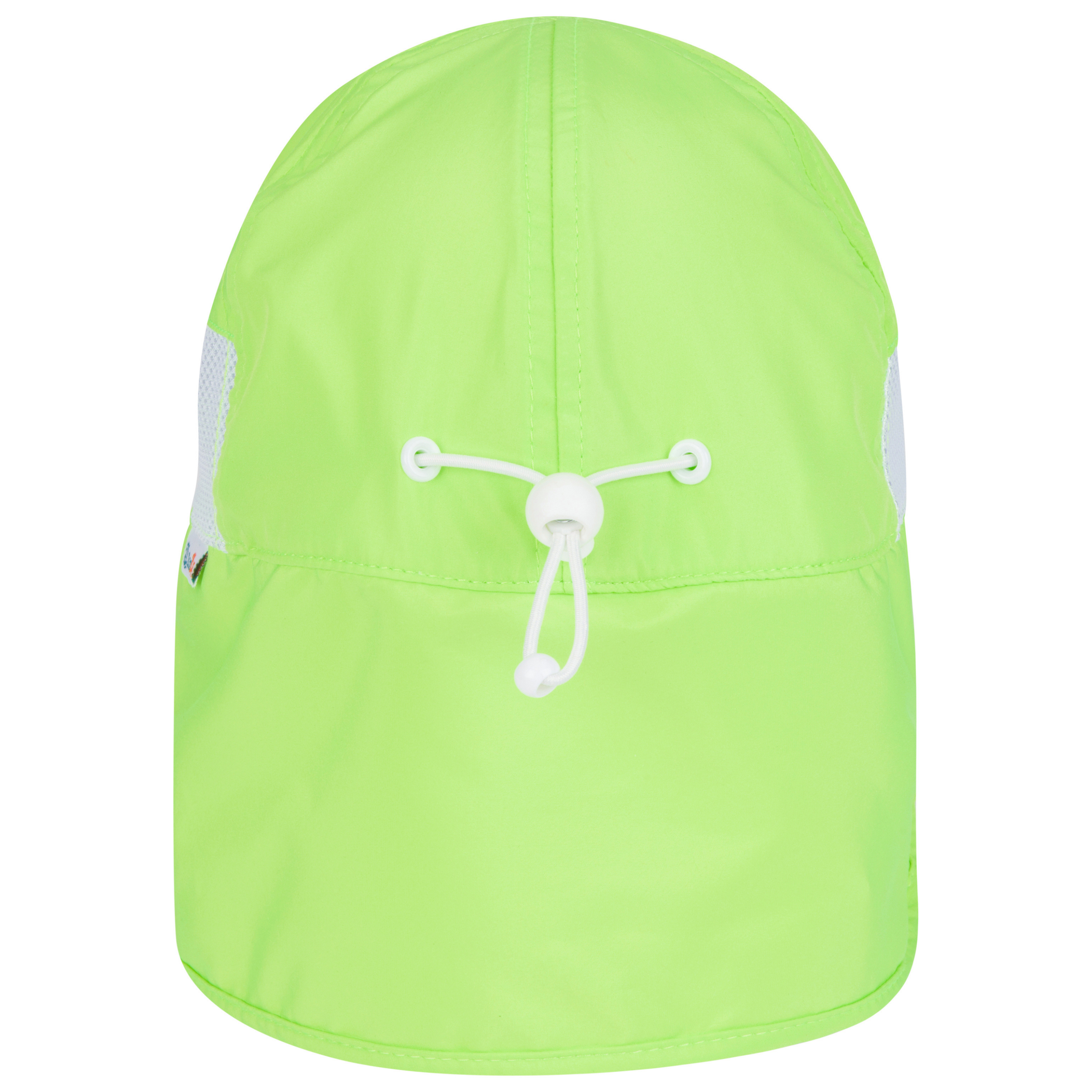 Kids Flap Hat | Electric Green-SwimZip UPF 50+ Sun Protective Swimwear & UV Zipper Rash Guards-pos8