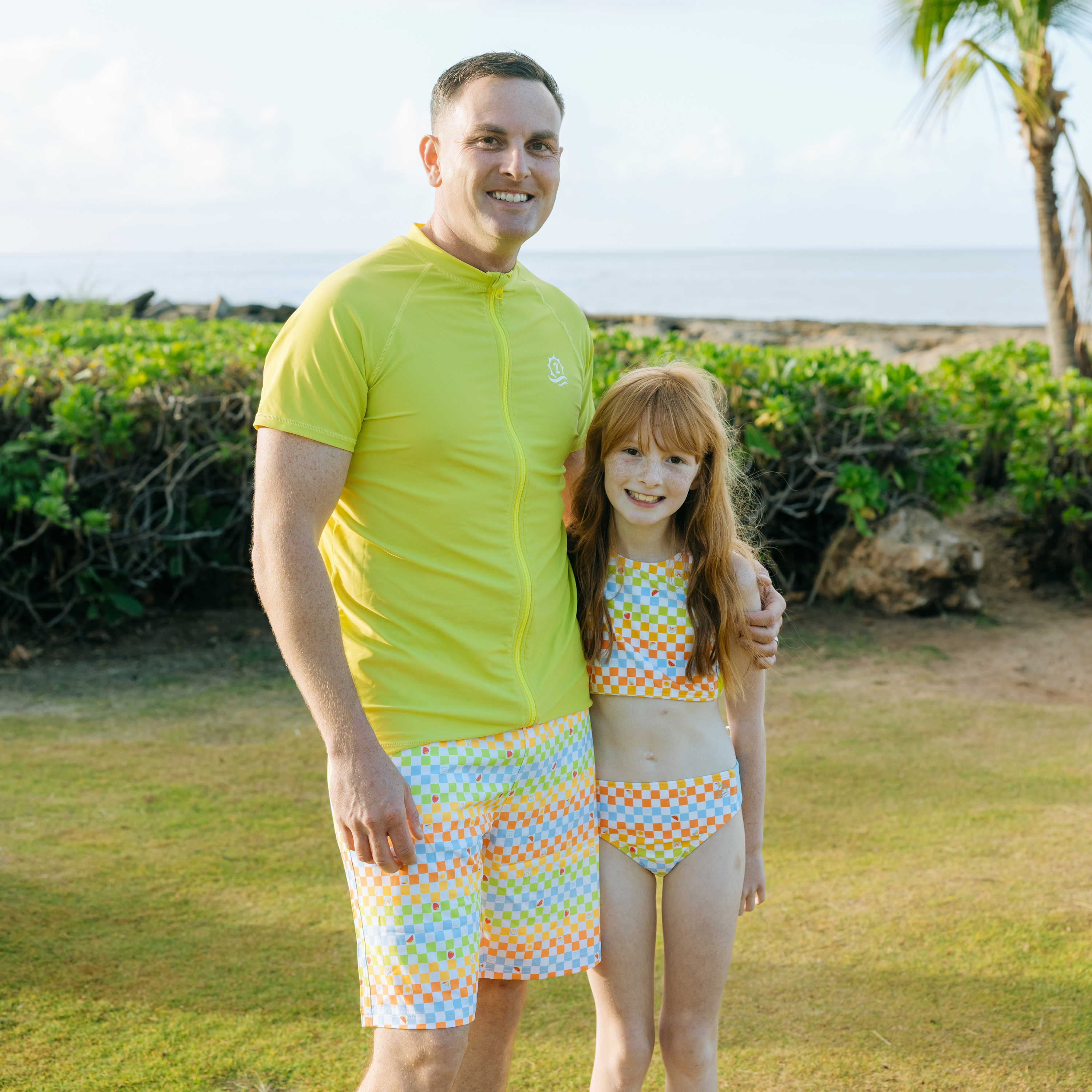 Men's Short Sleeve Rash Guard | “Sulphur Yellow”-SwimZip UPF 50+ Sun Protective Swimwear & UV Zipper Rash Guards-pos10