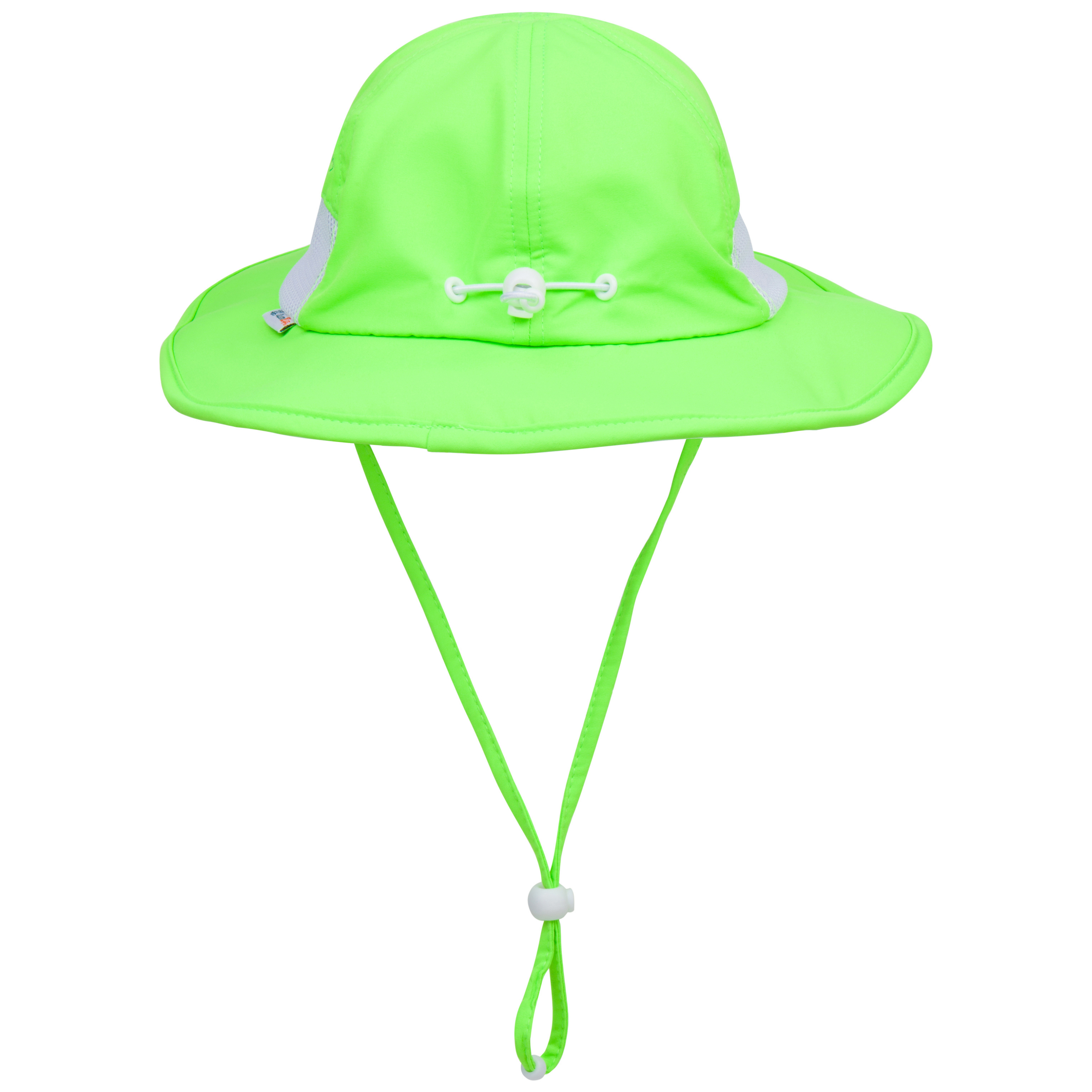 Kids Wide Brim Sun Hat "Fun Sun Day Play Hat" - Neon Lime Green-SwimZip UPF 50+ Sun Protective Swimwear & UV Zipper Rash Guards-pos13