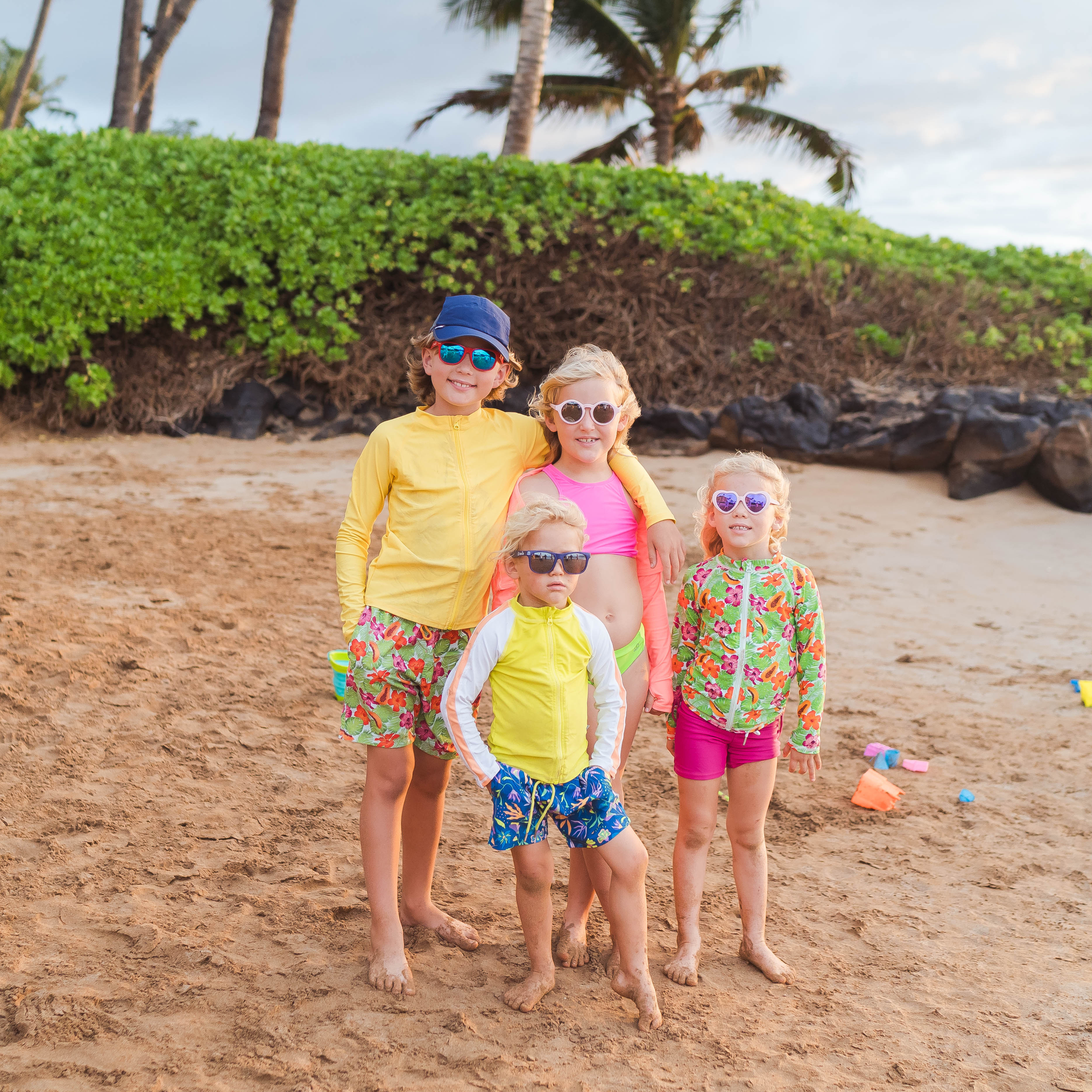 Kids Round Sunglasses - Pink-SwimZip UPF 50+ Sun Protective Swimwear & UV Zipper Rash Guards-pos6