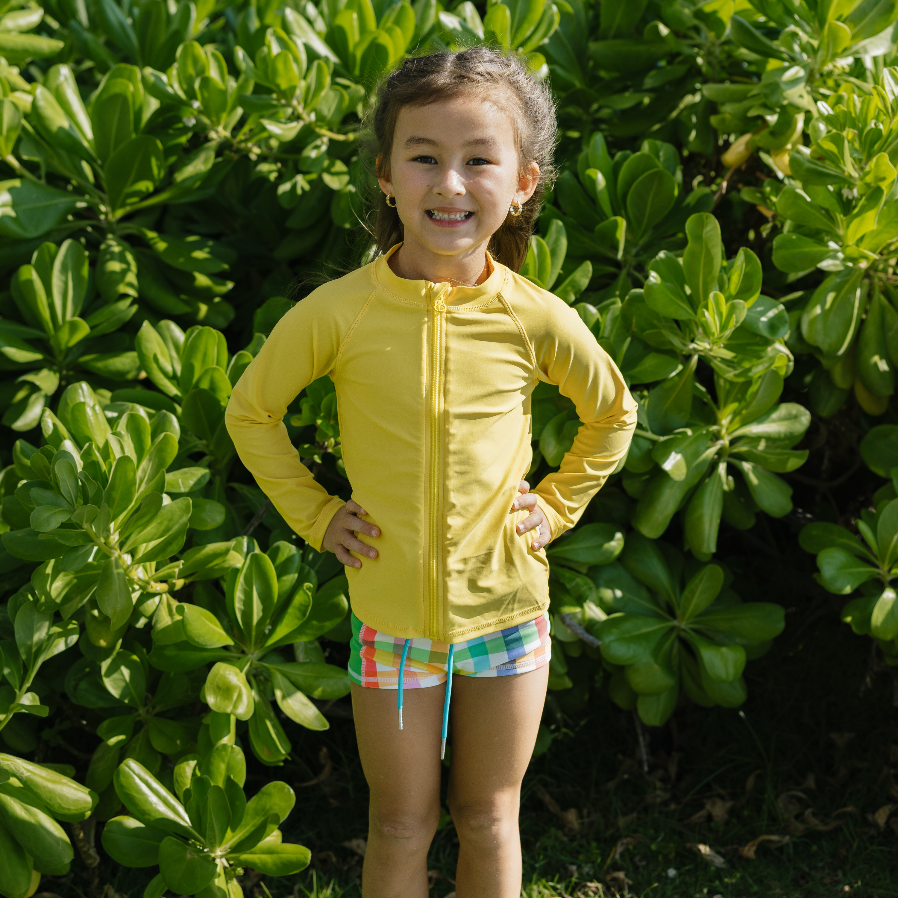 Kids Euro Swim Shorties | "Picnic Party"-SwimZip UPF 50+ Sun Protective Swimwear & UV Zipper Rash Guards-pos3