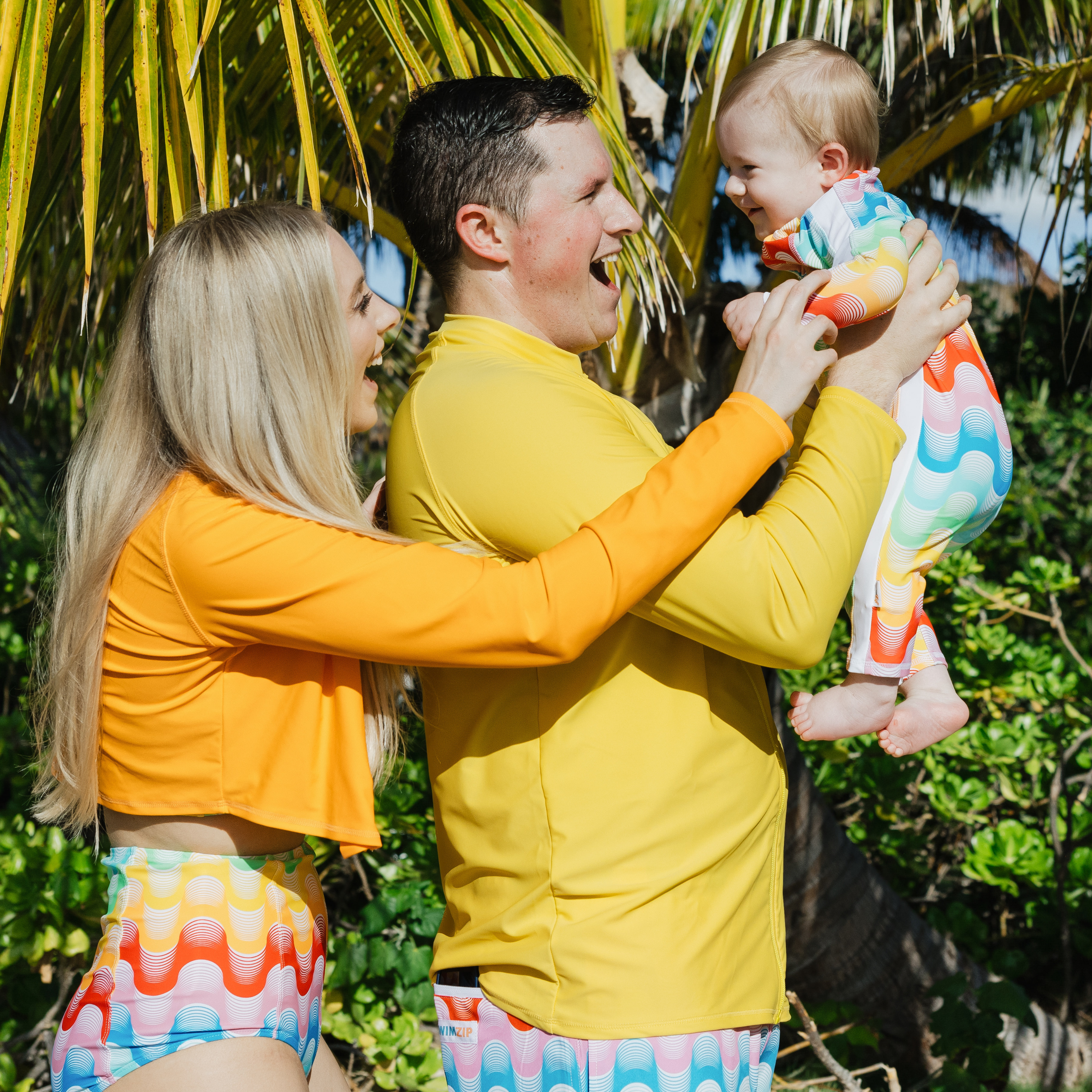 Sunsuit - Long Sleeve Romper Swimsuit | "Surf's Up"-SwimZip UPF 50+ Sun Protective Swimwear & UV Zipper Rash Guards-pos2