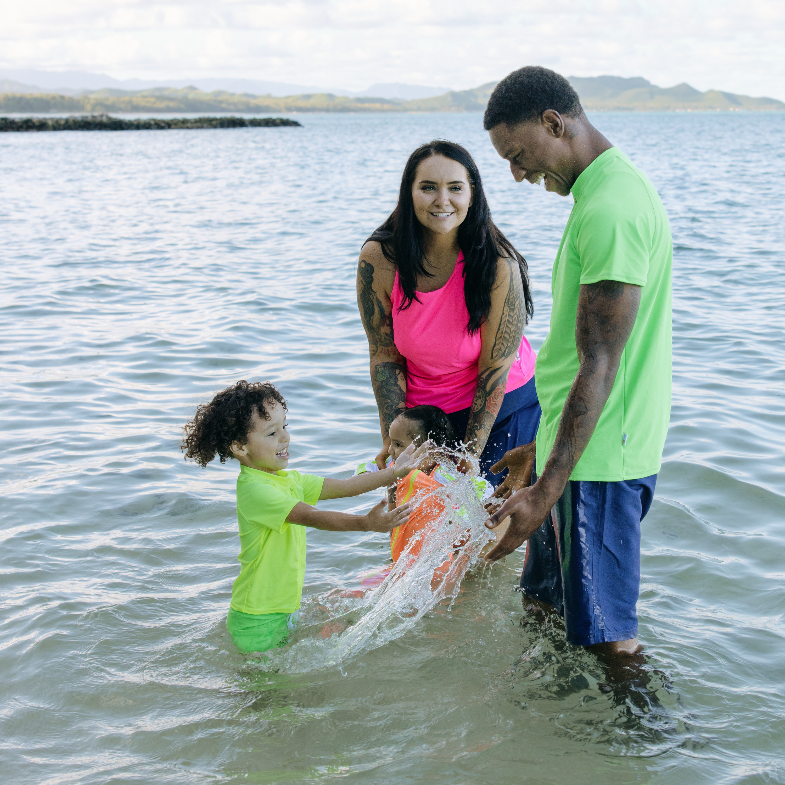 Kids Short Sleeve Zipper Rash Guard Swim Shirt | “Neon Yellow”-SwimZip UPF 50+ Sun Protective Swimwear & UV Zipper Rash Guards-pos13