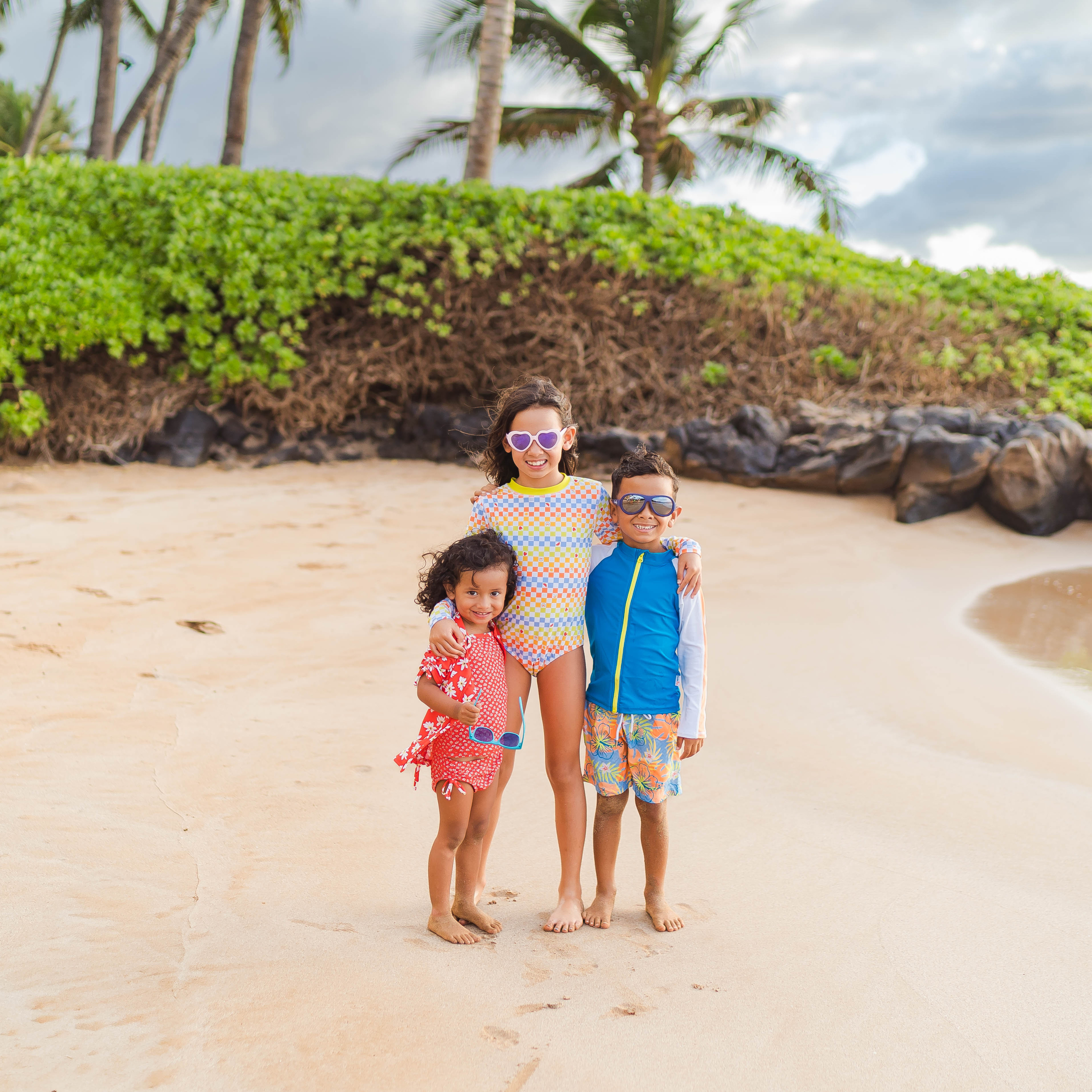 Kids Aviator Sunglasses - Navy-SwimZip UPF 50+ Sun Protective Swimwear & UV Zipper Rash Guards-pos6