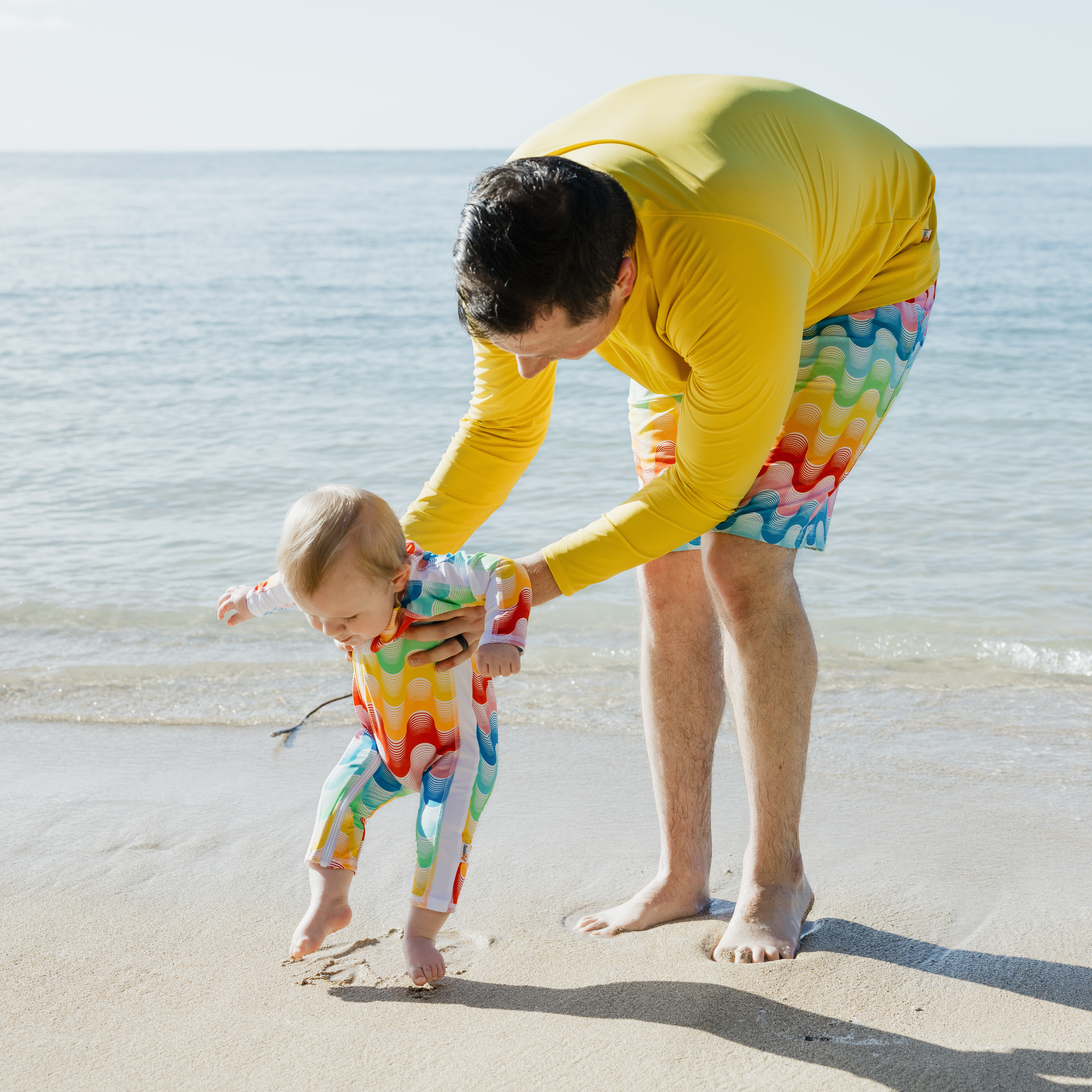 Sunsuit - Long Sleeve Romper Swimsuit | "Surf's Up"-SwimZip UPF 50+ Sun Protective Swimwear & UV Zipper Rash Guards-pos3