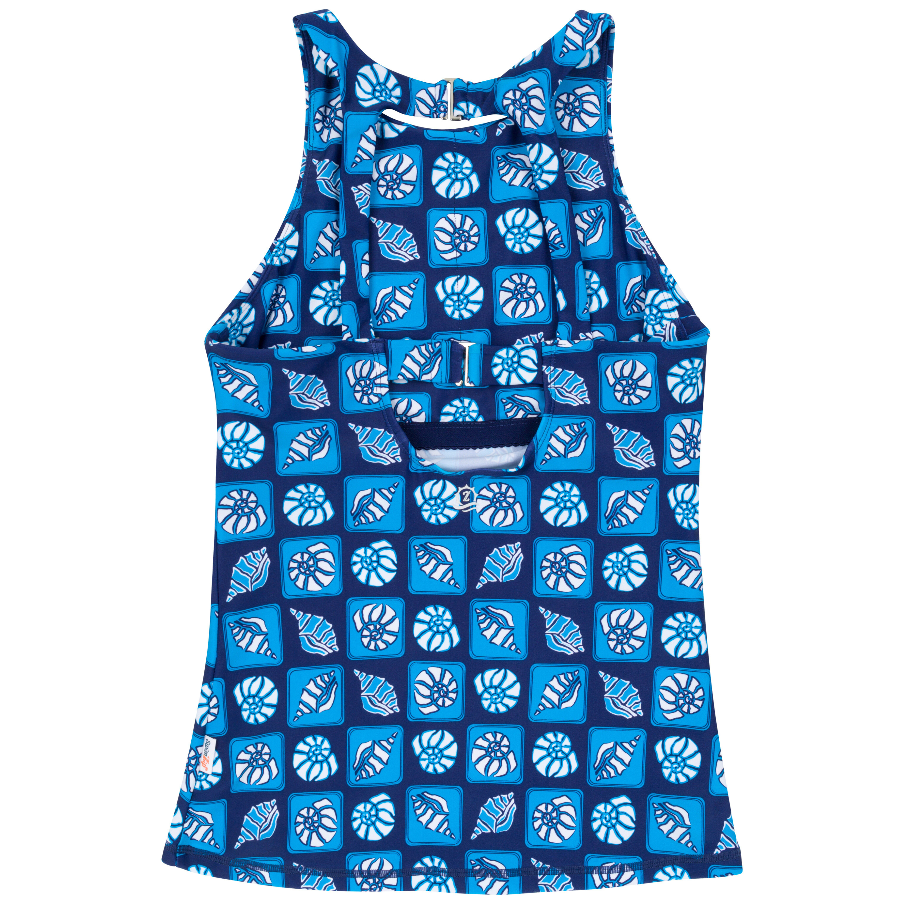 Women’s High Neck Fitted Tankini Top | “Coastal"-SwimZip UPF 50+ Sun Protective Swimwear & UV Zipper Rash Guards-pos15