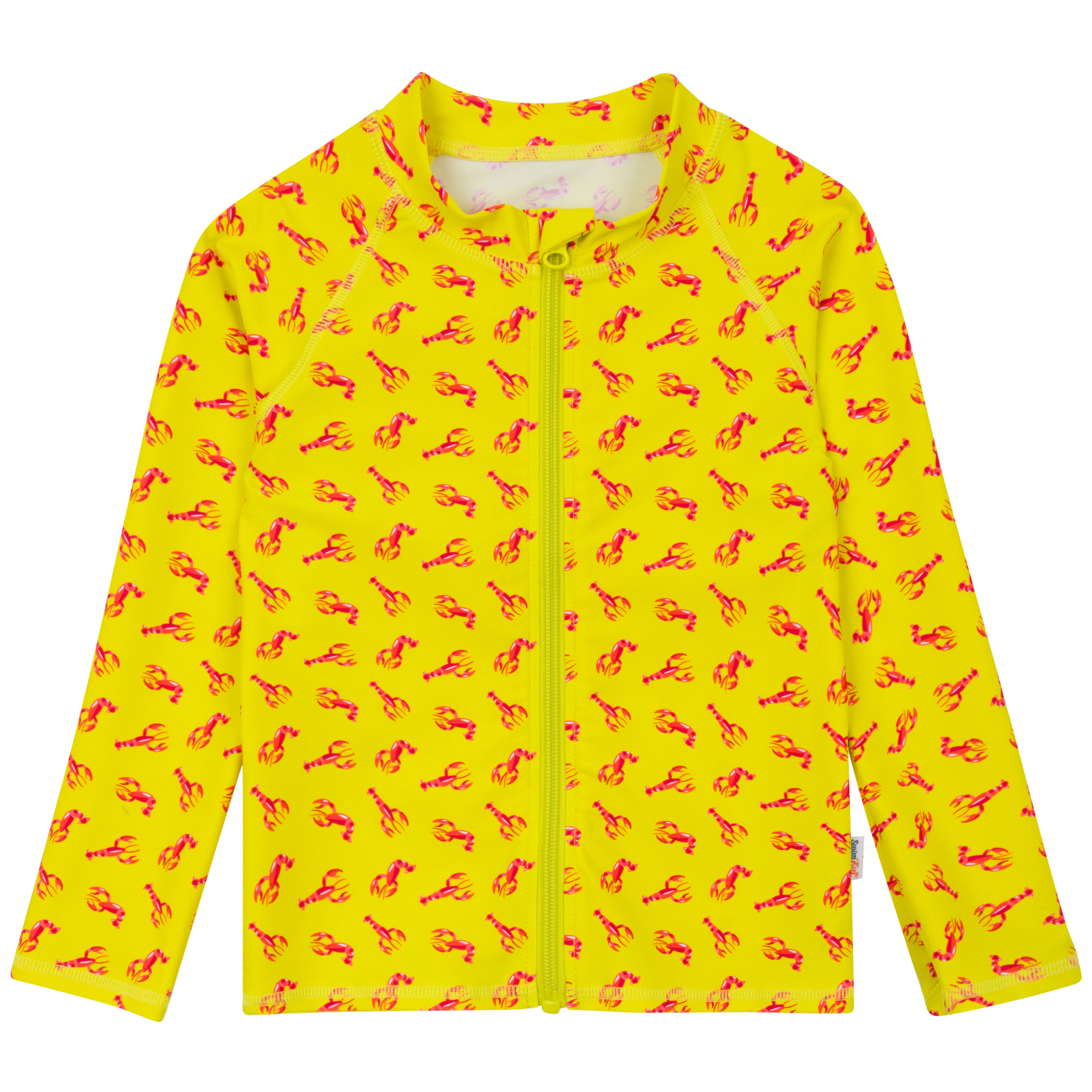 Kids UPF 50+ Long Sleeve Zipper Rash Guard Swim Shirt | "Lobster"-SwimZip UPF 50+ Sun Protective Swimwear & UV Zipper Rash Guards-pos1