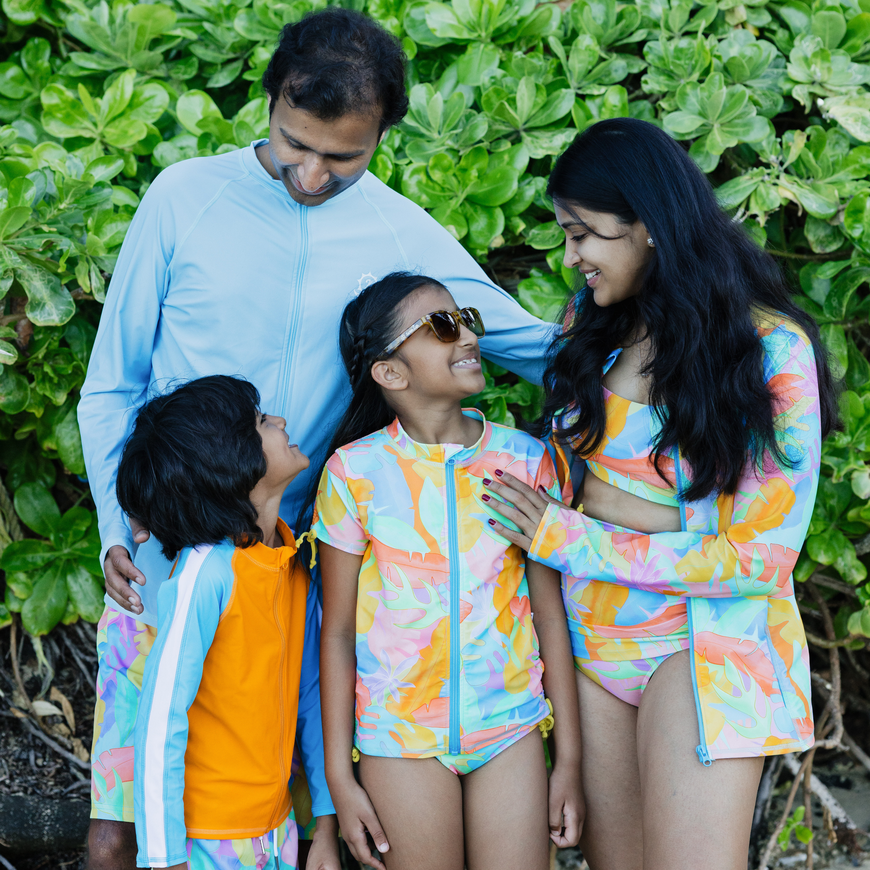 Women's Long Sleeve Rash Guard with Pockets | "Vibrant Vacay"-SwimZip UPF 50+ Sun Protective Swimwear & UV Zipper Rash Guards-pos10
