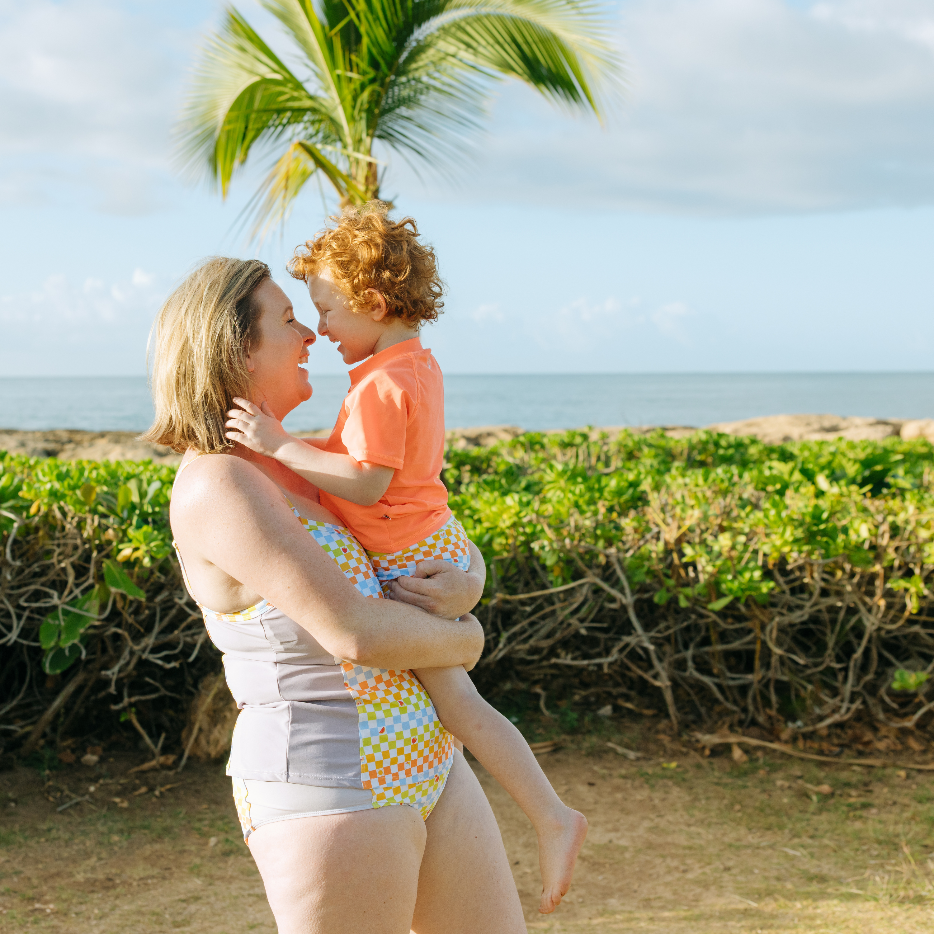 Kids Short Sleeve Zipper Rash Guard Swim Shirt | “Neon Orange”-SwimZip UPF 50+ Sun Protective Swimwear & UV Zipper Rash Guards-pos9