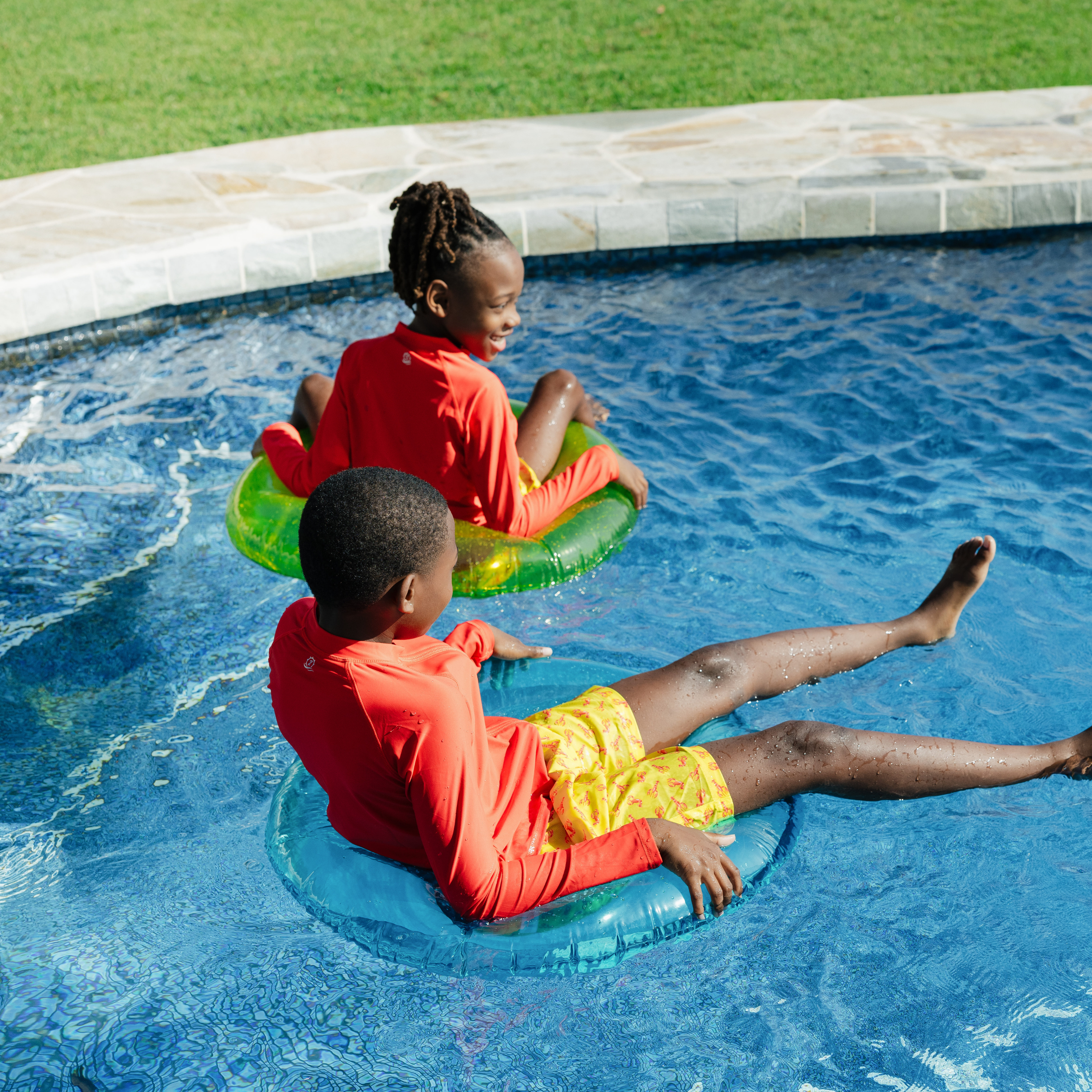 Boys Swim Trunks Boxer Brief Liner (sizes 6–14) | “Lobster"-SwimZip UPF 50+ Sun Protective Swimwear & UV Zipper Rash Guards-pos8