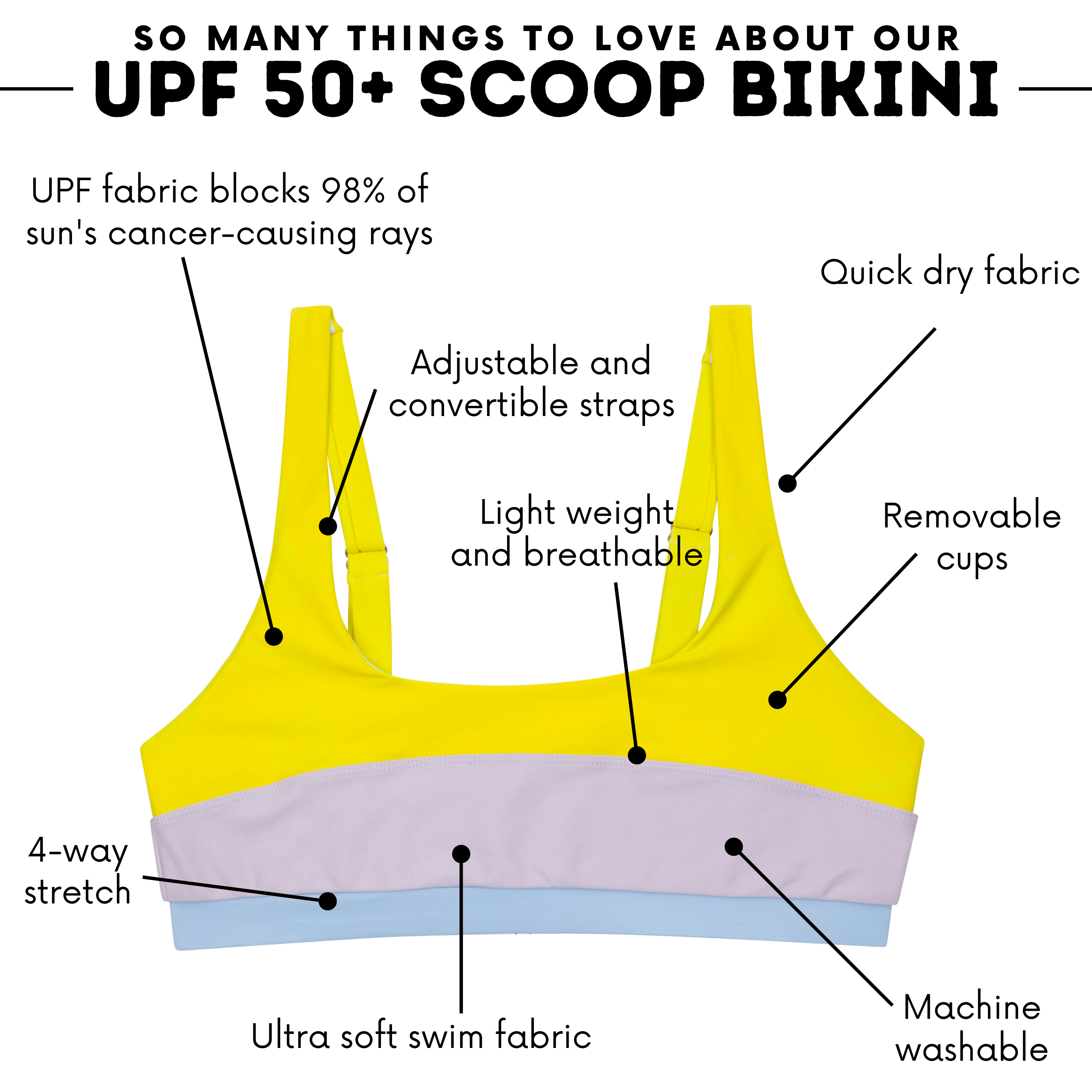 Women's Scoop Neck Bikini Top | "Orchid Daze"-SwimZip UPF 50+ Sun Protective Swimwear & UV Zipper Rash Guards-pos4