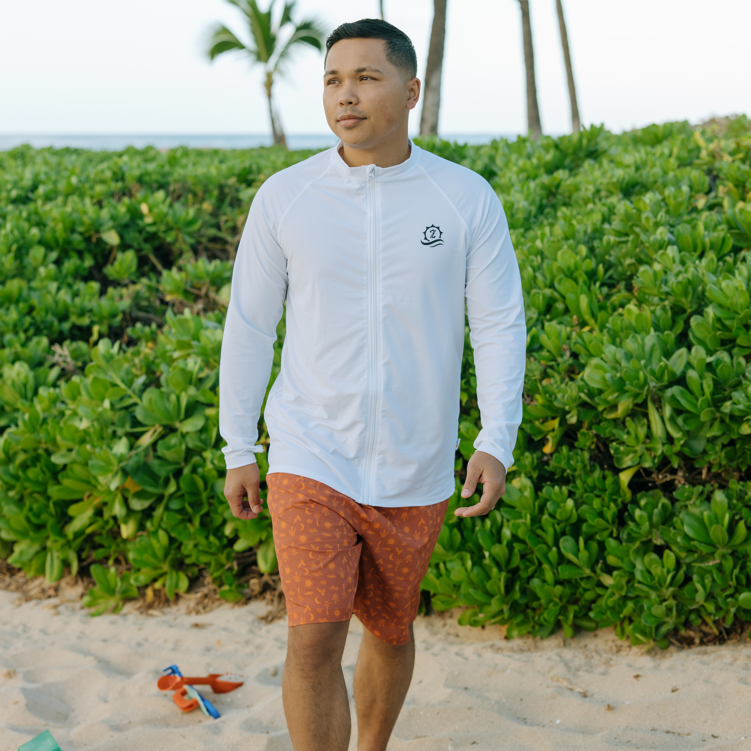 Men's 8" Swim Trunks Boxer Brief Liner | "Desert"-SwimZip UPF 50+ Sun Protective Swimwear & UV Zipper Rash Guards-pos2