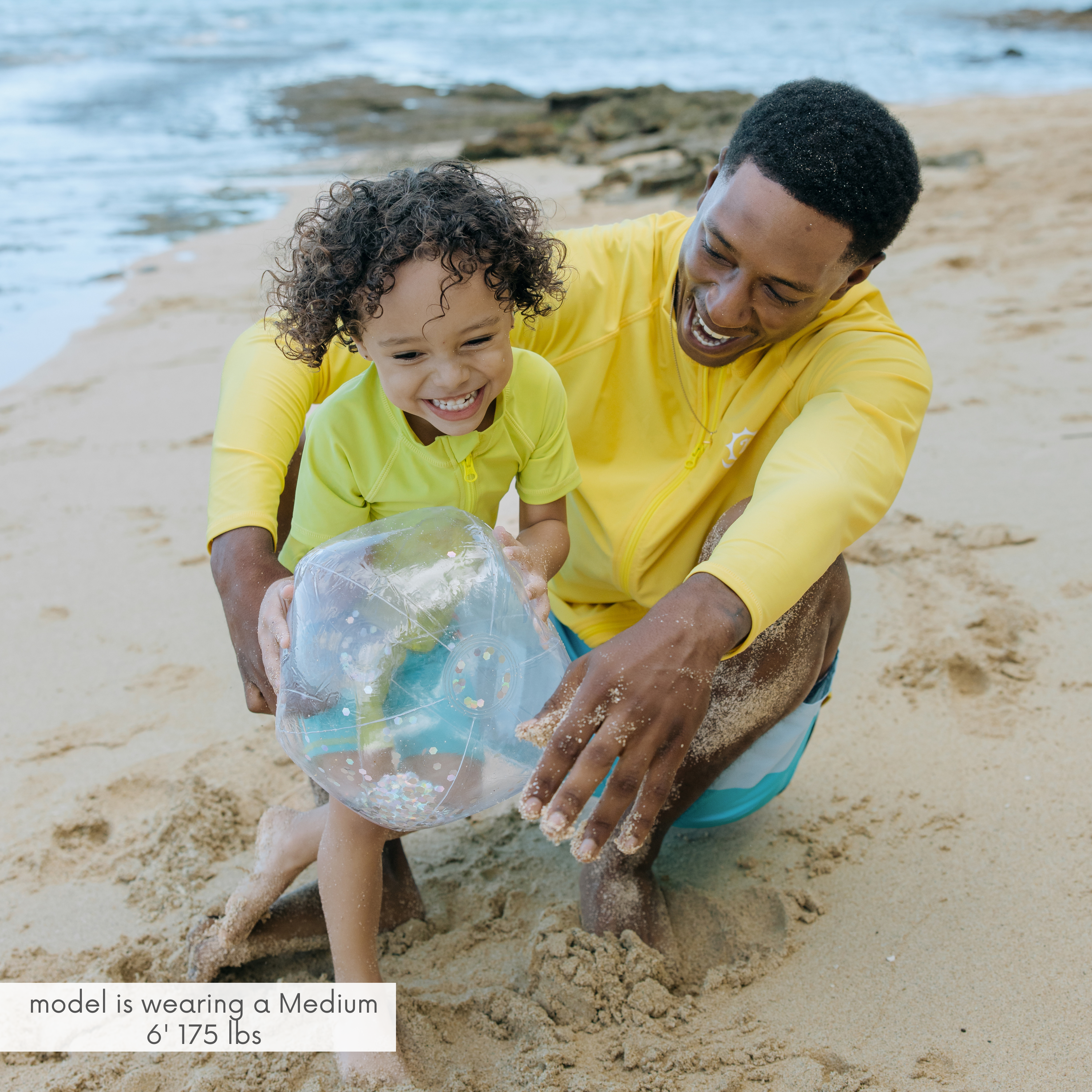 Men's Long Sleeve Rash Guard | "Yellow”-SwimZip UPF 50+ Sun Protective Swimwear & UV Zipper Rash Guards-pos2