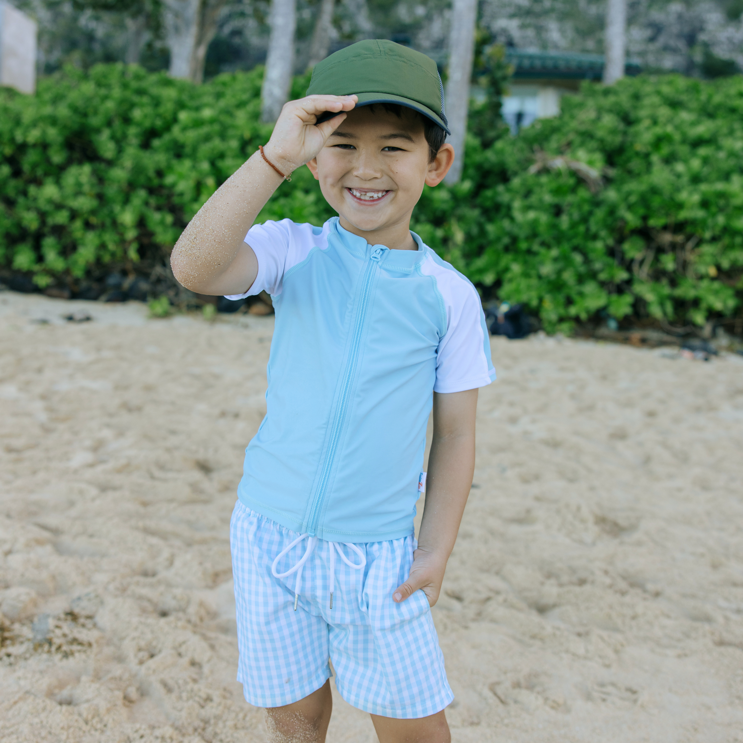 Adjustable UPF Baseball Hat - one-size fits all | Olive-SwimZip UPF 50+ Sun Protective Swimwear & UV Zipper Rash Guards-pos2