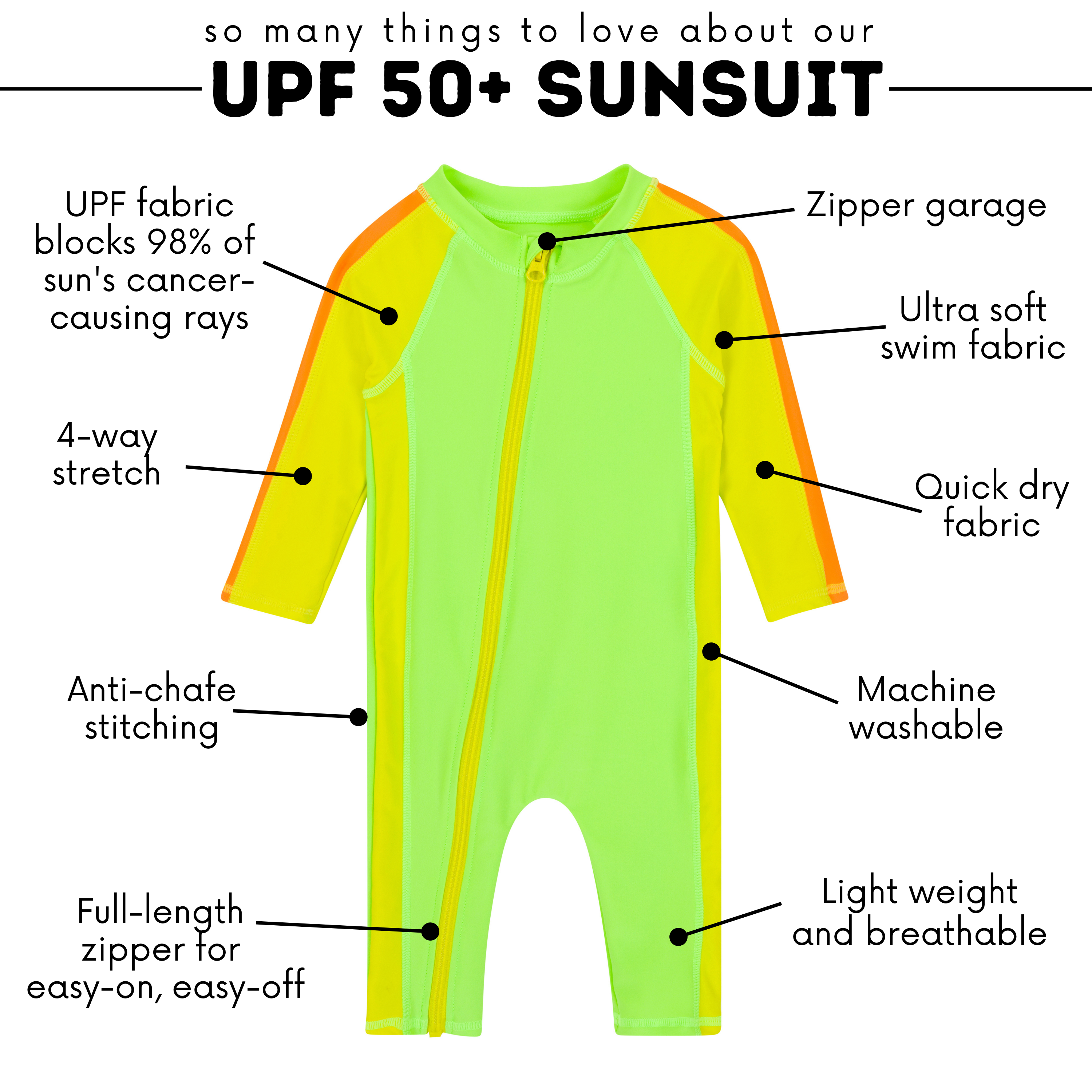 Sunsuit - Long Sleeve Romper Swimsuit | "Volt"-SwimZip UPF 50+ Sun Protective Swimwear & UV Zipper Rash Guards-pos4