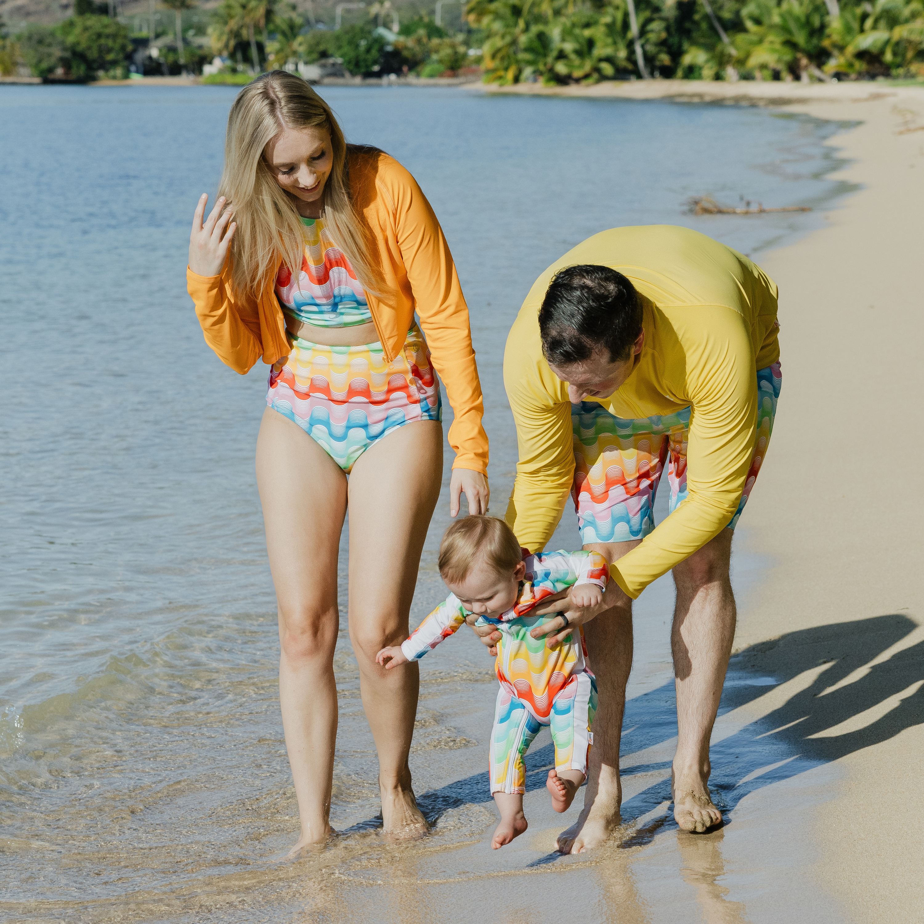 Sunsuit - Long Sleeve Romper Swimsuit | "Surf's Up"-SwimZip UPF 50+ Sun Protective Swimwear & UV Zipper Rash Guards-pos9