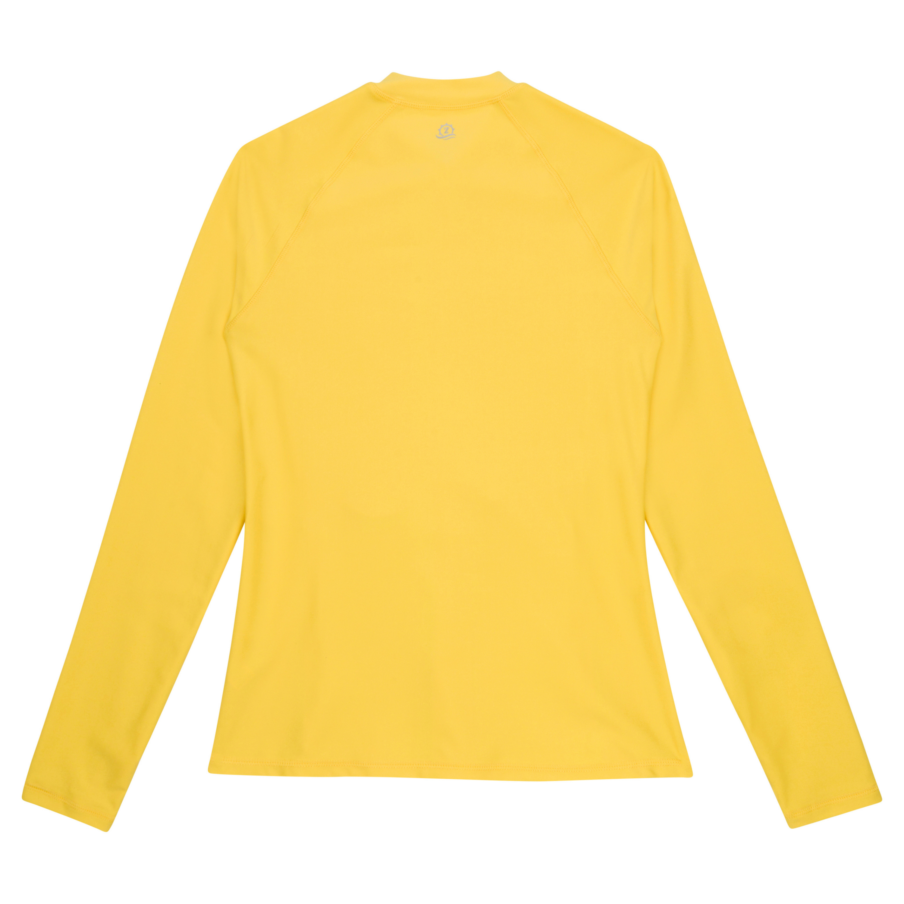 Women's Long Sleeve Rash Guard with Pockets | "Yellow"-SwimZip UPF 50+ Sun Protective Swimwear & UV Zipper Rash Guards-pos12