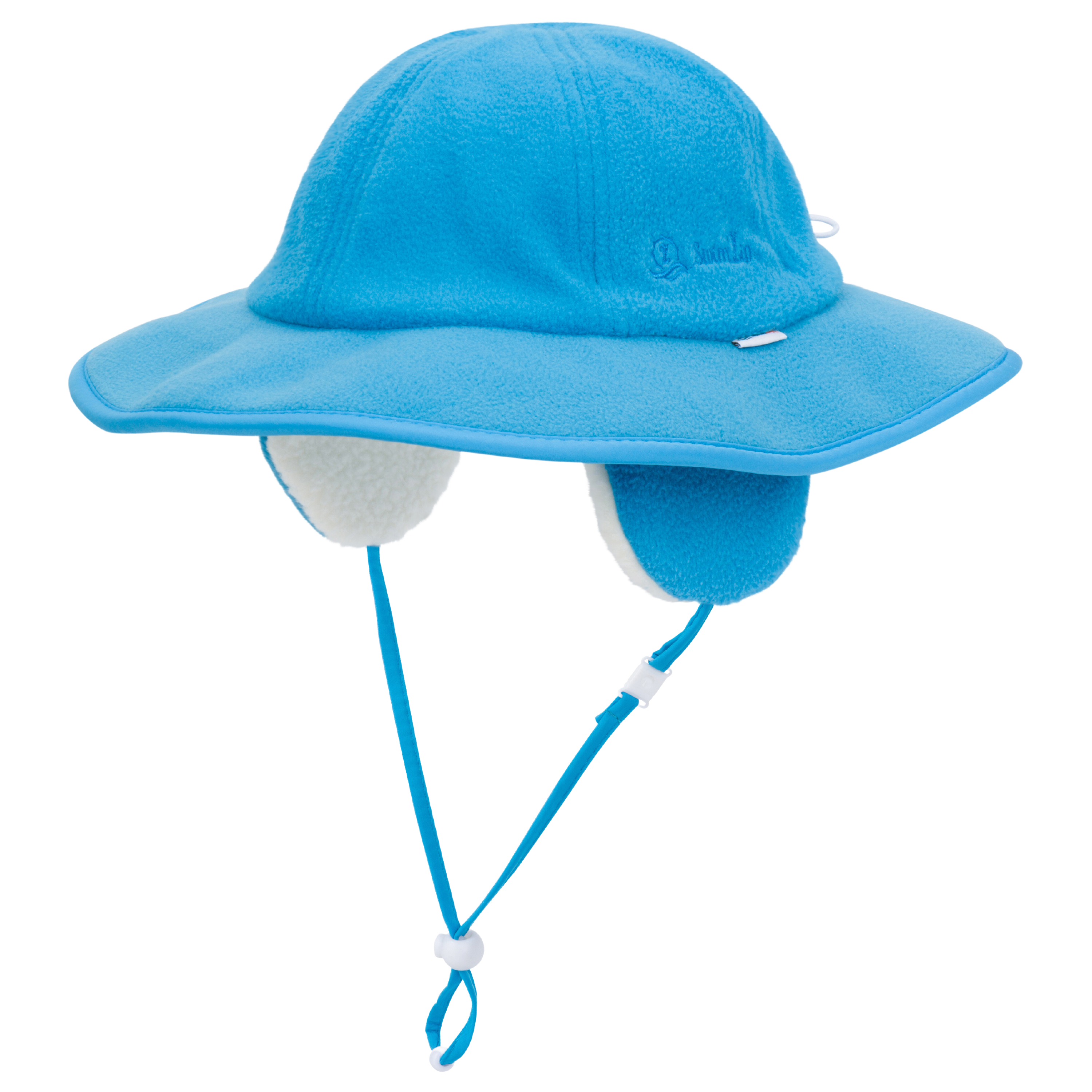 Kids Tundra Ear Flap Fleece Winter Wide Brim Sun Hat - Glacial Water-0-6 Month-Glacial Water-SwimZip UPF 50+ Sun Protective Swimwear & UV Zipper Rash Guards-pos1