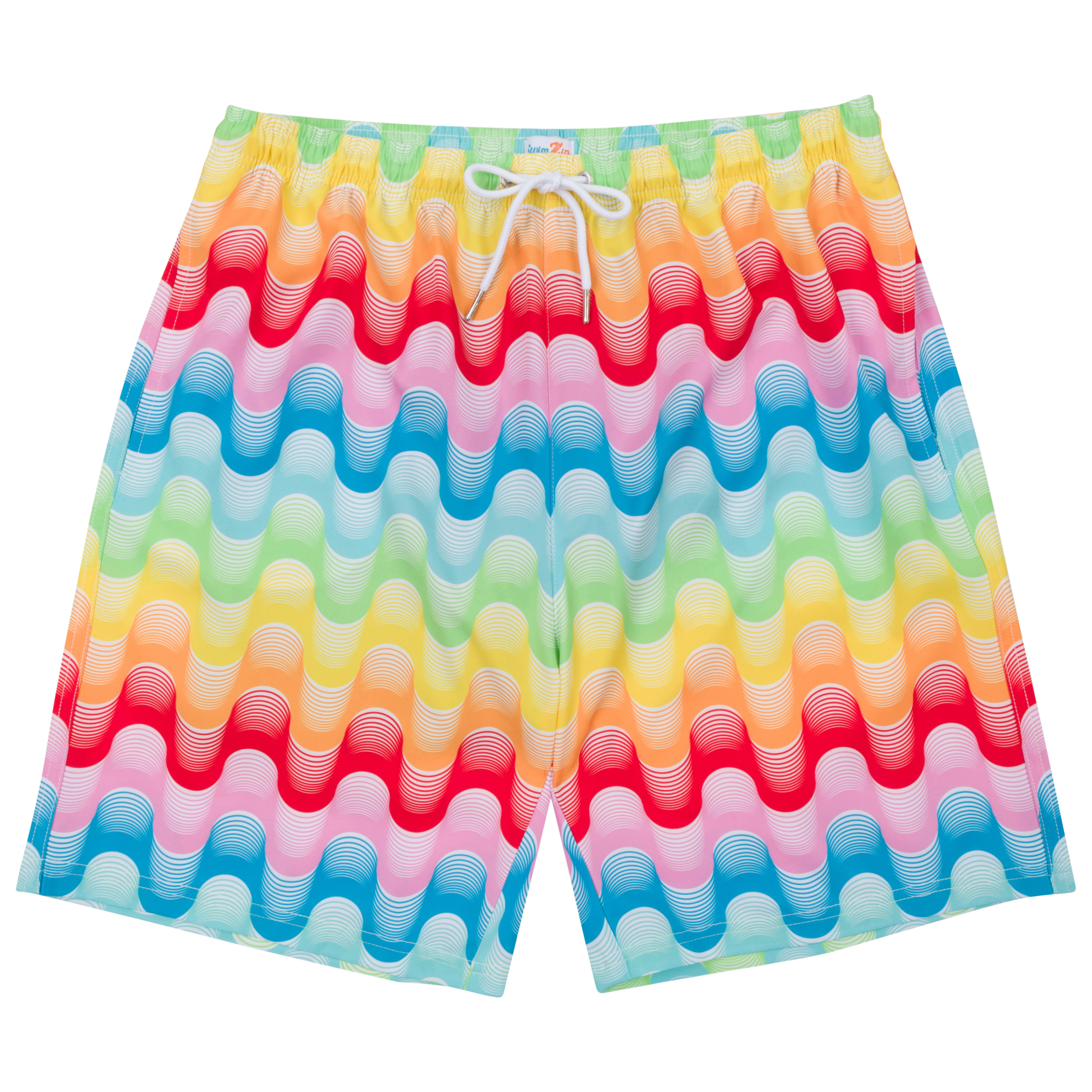 Men's 8" Swim Trunks Boxer Brief Liner | "Surf's Up"-S-Surf's Up-SwimZip UPF 50+ Sun Protective Swimwear & UV Zipper Rash Guards-pos1