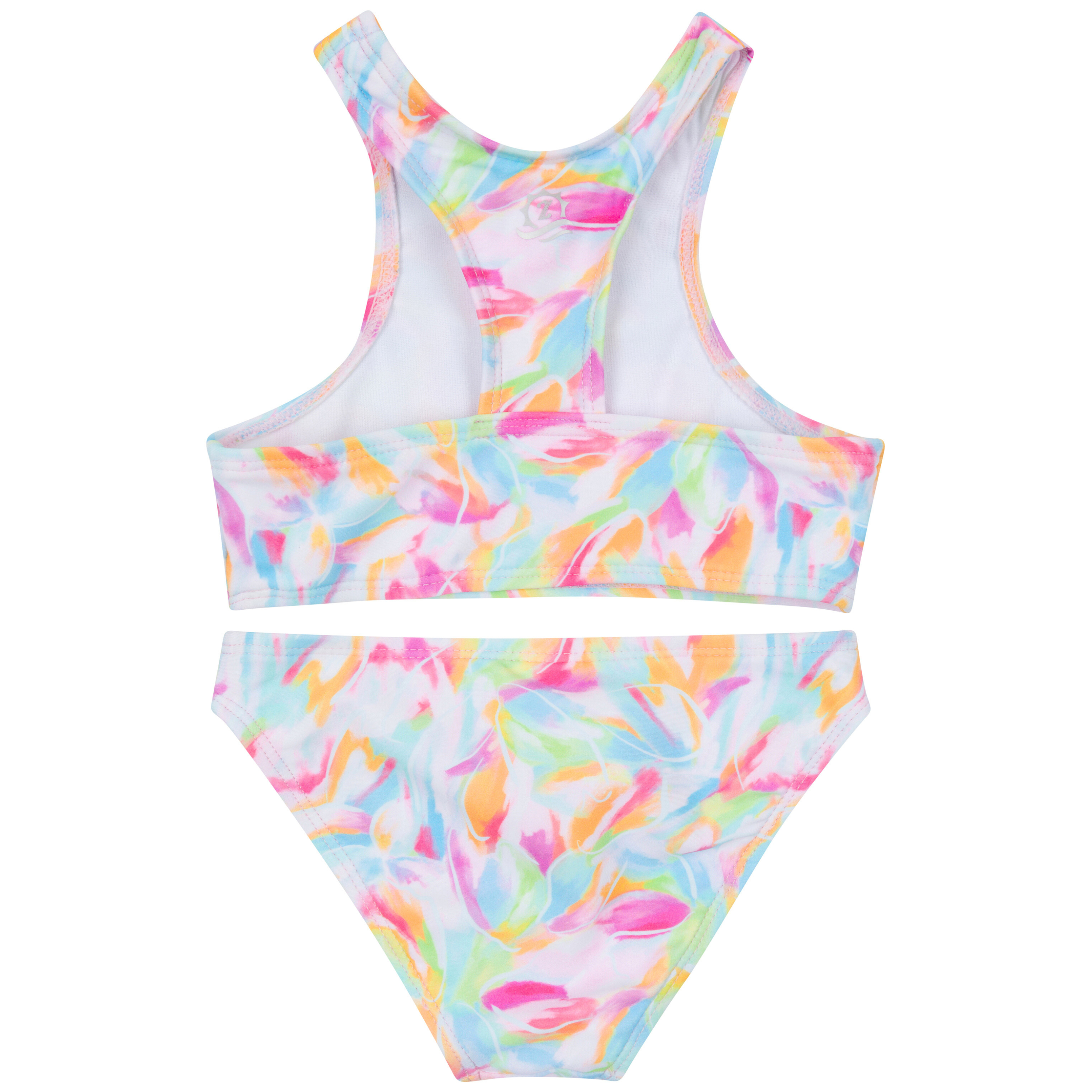 Girls Halter Top Bikini Set (2 Piece) | "Petals"-SwimZip UPF 50+ Sun Protective Swimwear & UV Zipper Rash Guards-pos6