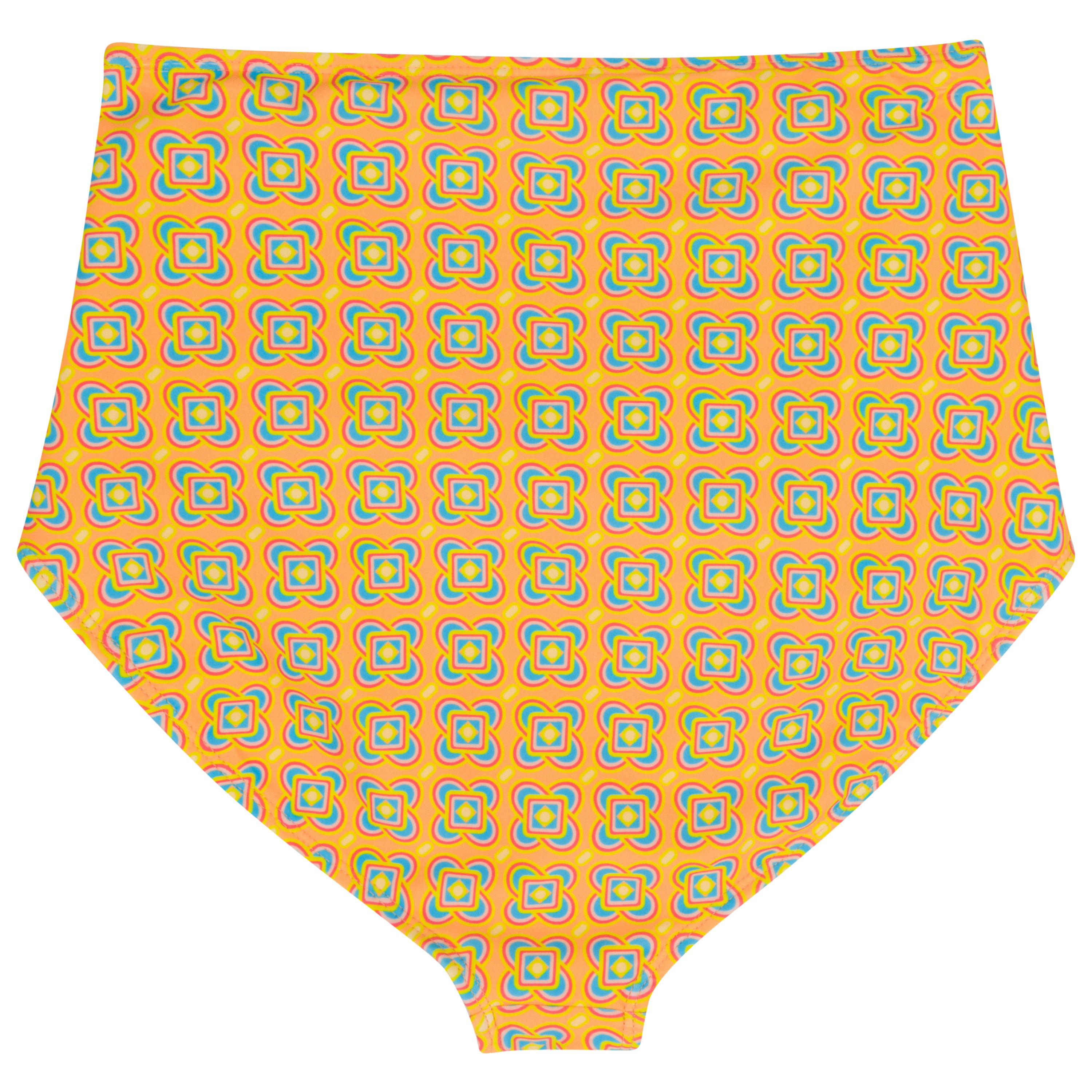 Women's High Waist Bikini Bottoms Ruched | "Kaleidoscope"-SwimZip UPF 50+ Sun Protective Swimwear & UV Zipper Rash Guards-pos9