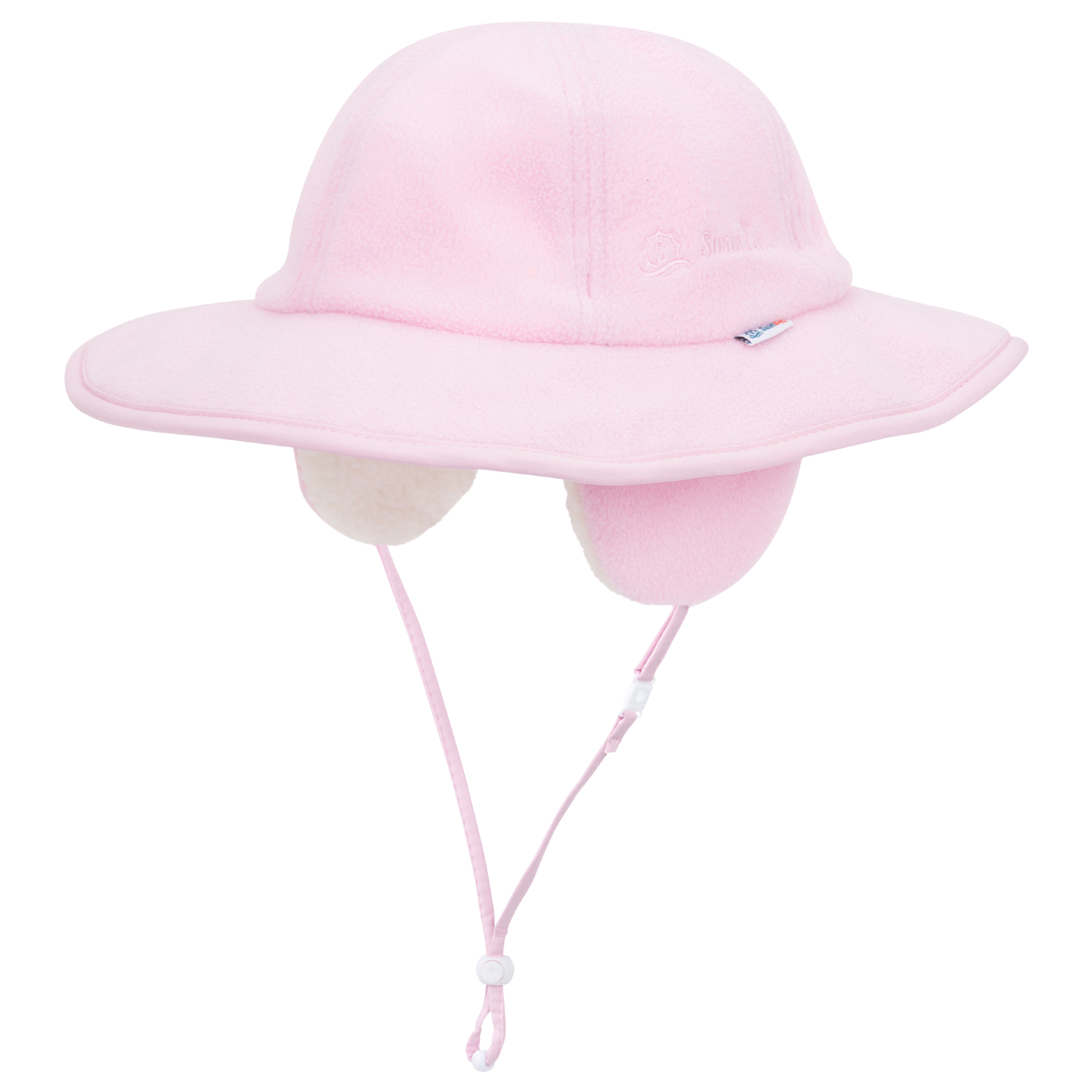 Kids Tundra Ear Flap Fleece Winter Wide Brim Sun Hat - Frosted Pink-0-6 Month-Frosted Pink-SwimZip UPF 50+ Sun Protective Swimwear & UV Zipper Rash Guards-pos1