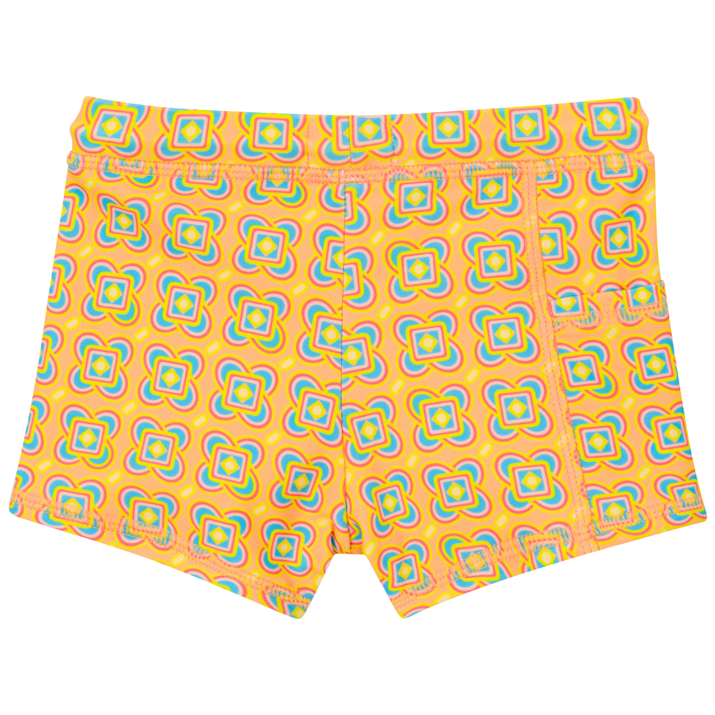 Kids Euro Swim Shorties | "Kaleidoscope"-SwimZip UPF 50+ Sun Protective Swimwear & UV Zipper Rash Guards-pos6