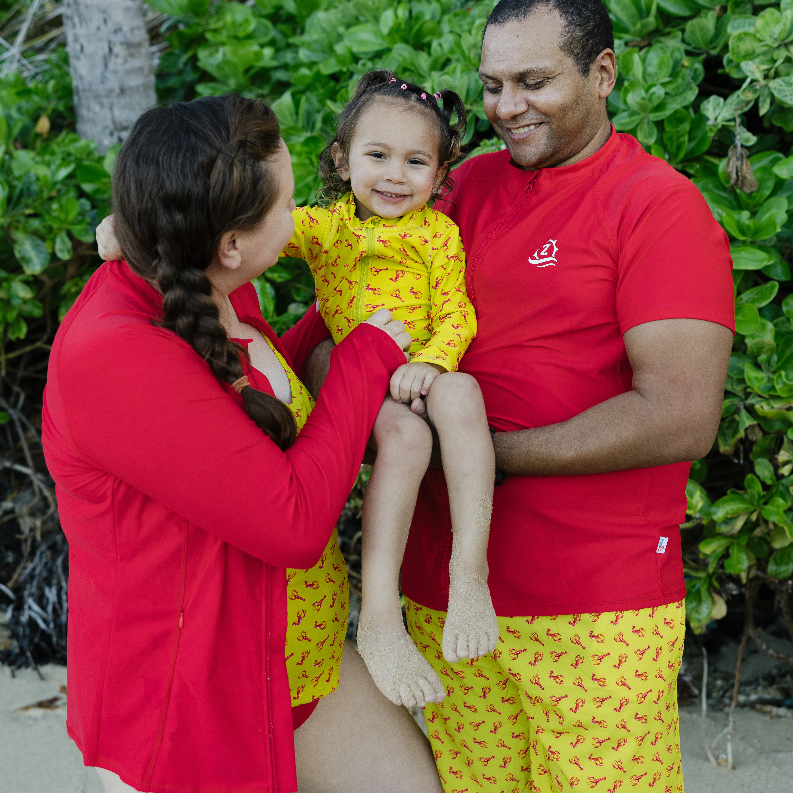 Women's Long Sleeve Rash Guard with Pockets | "Red"-SwimZip UPF 50+ Sun Protective Swimwear & UV Zipper Rash Guards-pos7
