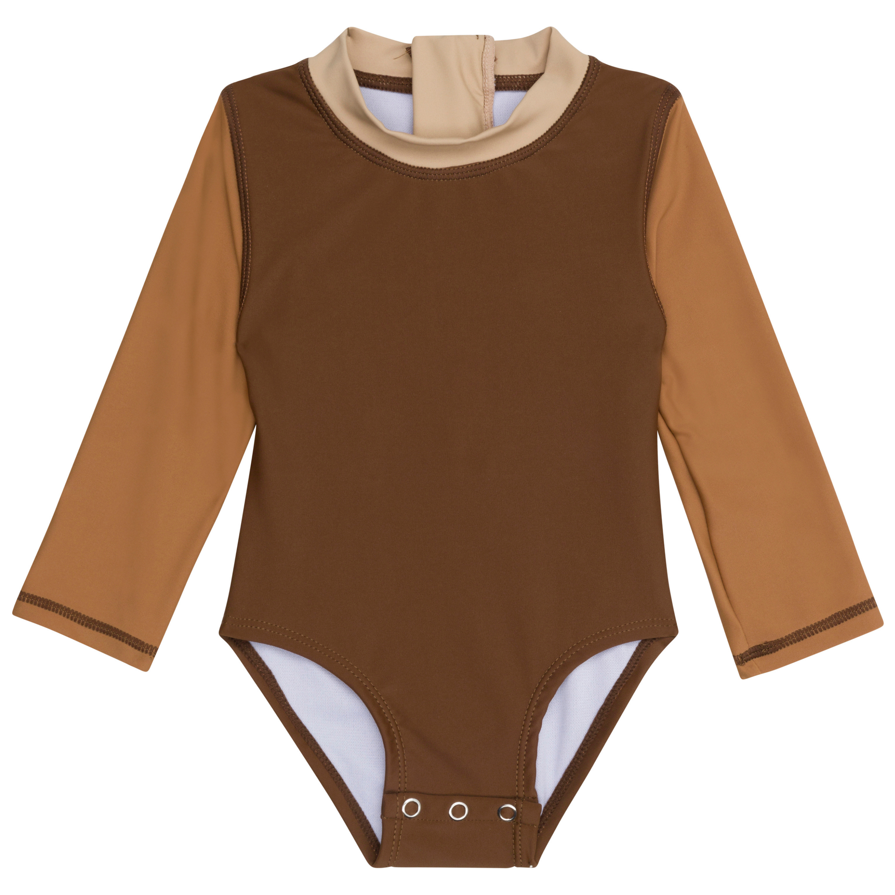 Girls Long Sleeve Surf Suit (One Piece Bodysuit) | "Canyon Haze"-SwimZip UPF 50+ Sun Protective Swimwear & UV Zipper Rash Guards-pos1