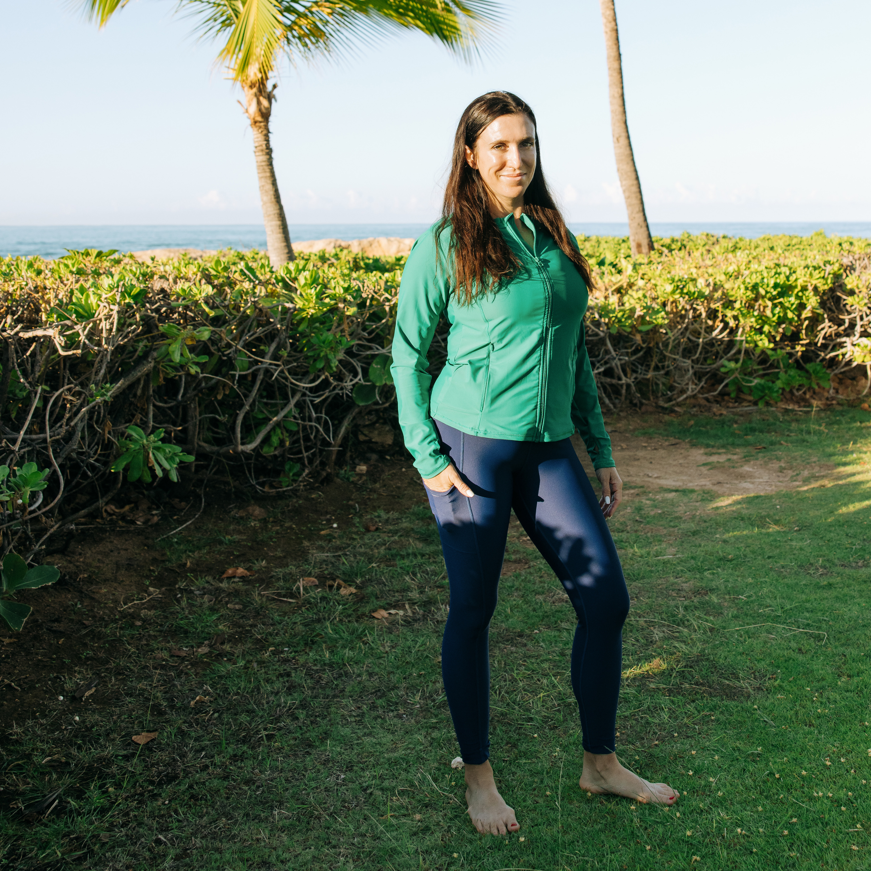Women's Swim Pants | "Navy”-SwimZip UPF 50+ Sun Protective Swimwear & UV Zipper Rash Guards-pos3