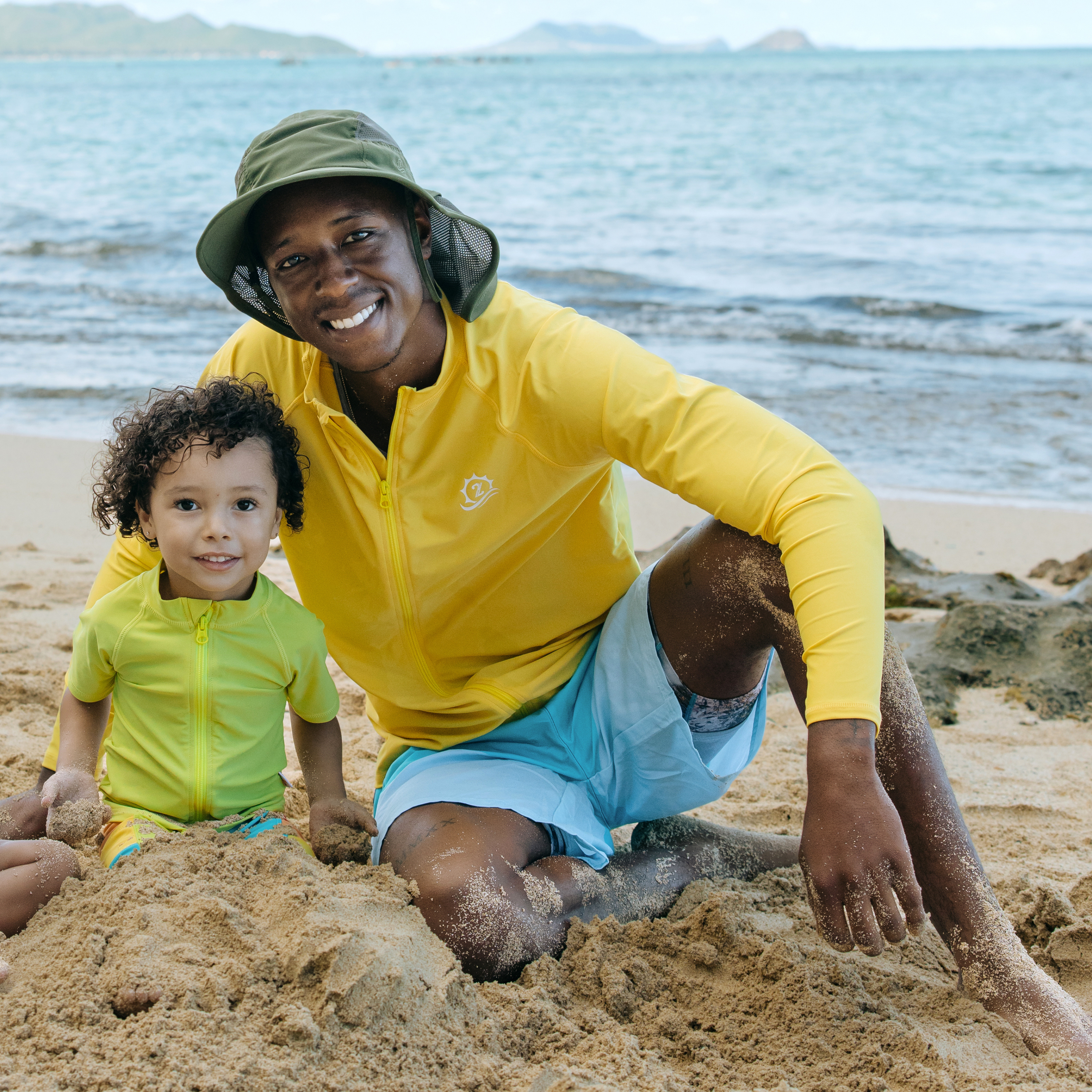 Men's Long Sleeve Rash Guard | "Yellow”-SwimZip UPF 50+ Sun Protective Swimwear & UV Zipper Rash Guards-pos9
