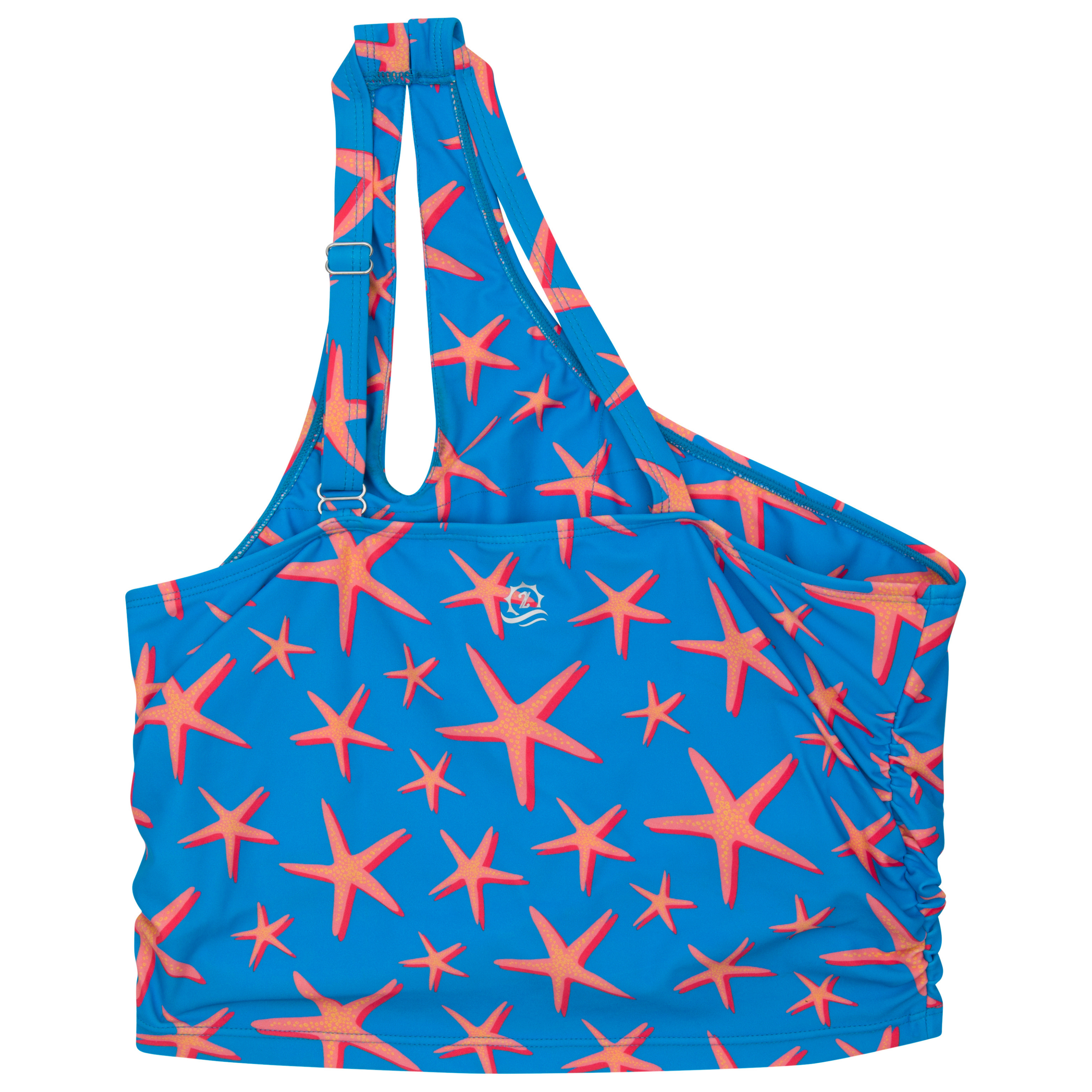 Women’s One Shoulder Crop Tankini Top | “Starfish”-SwimZip UPF 50+ Sun Protective Swimwear & UV Zipper Rash Guards-pos8