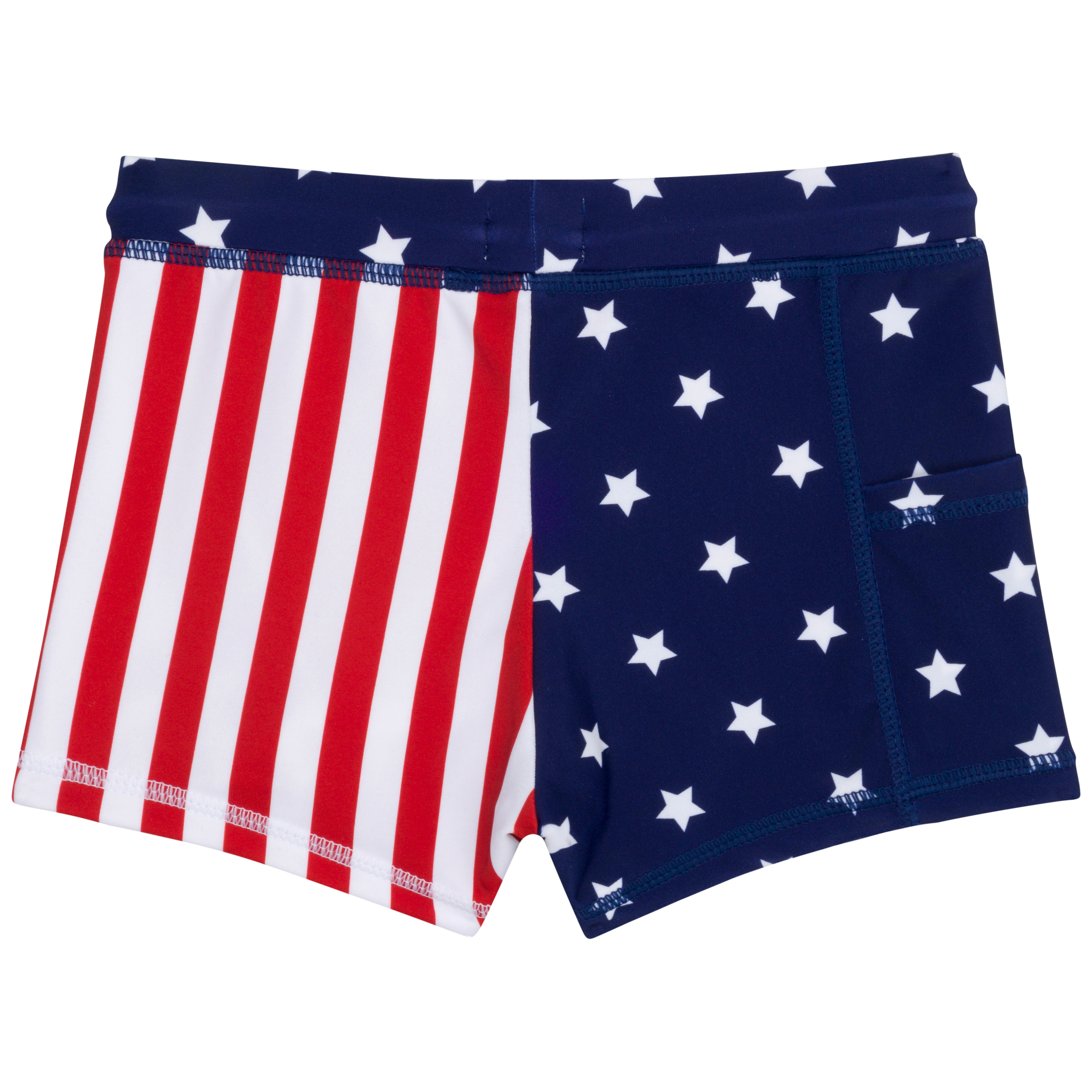 Kids Euro Swim Shorties | "Americana"-SwimZip UPF 50+ Sun Protective Swimwear & UV Zipper Rash Guards-pos12