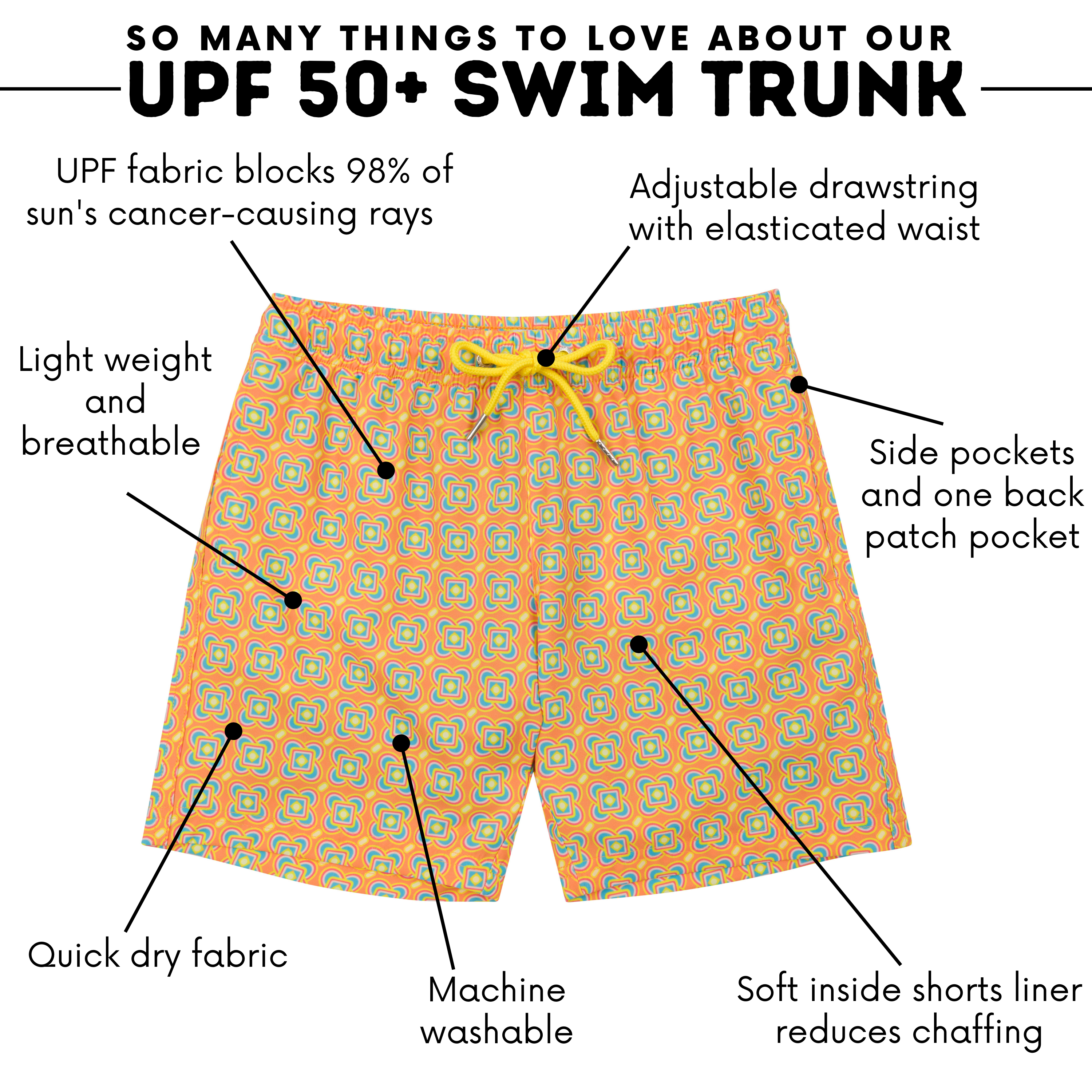 Boys Swim Trunks Boxer Brief Liner (sizes 6-14) | “Kaleidoscope"-SwimZip UPF 50+ Sun Protective Swimwear & UV Zipper Rash Guards-pos4