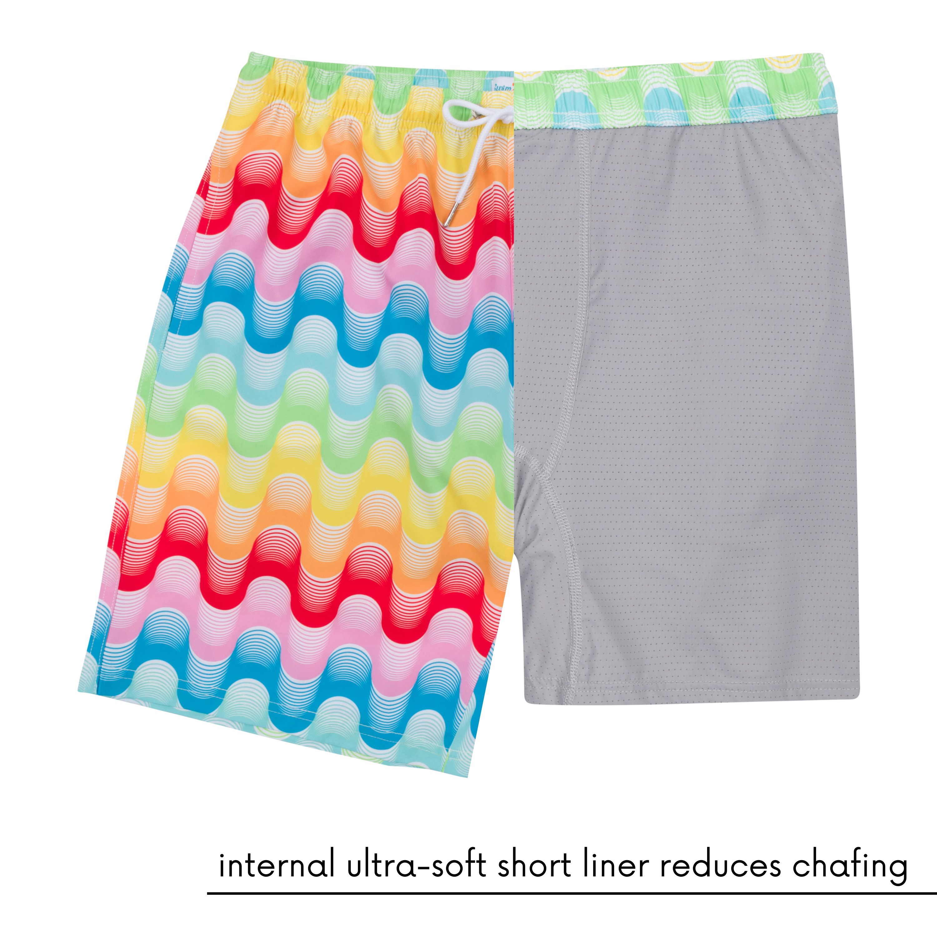 Men's 8" Swim Trunks Boxer Brief Liner | "Surf's Up"-SwimZip UPF 50+ Sun Protective Swimwear & UV Zipper Rash Guards-pos5