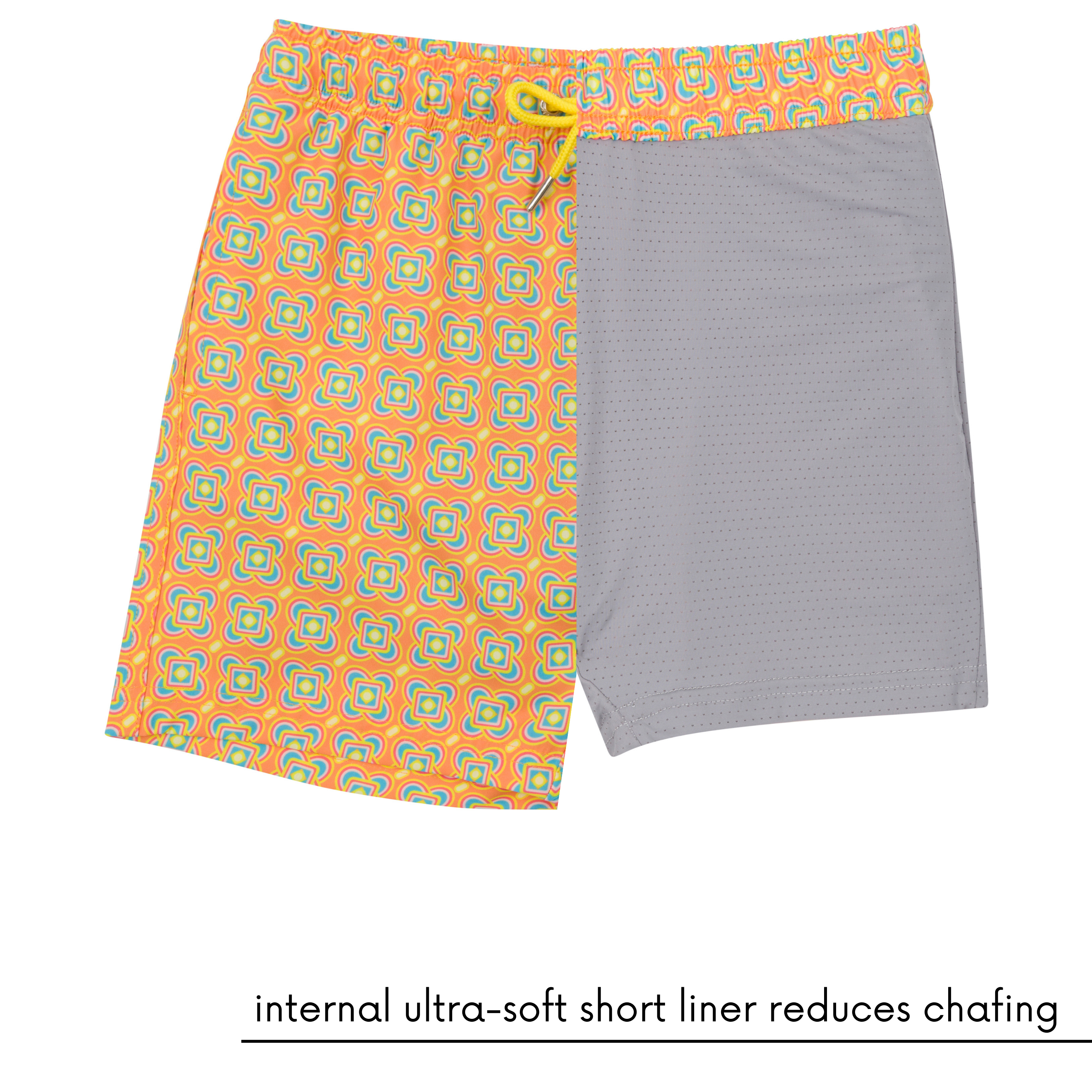 Boys Swim Trunks Boxer Brief Liner (sizes 6-14) | “Kaleidoscope"-SwimZip UPF 50+ Sun Protective Swimwear & UV Zipper Rash Guards-pos5