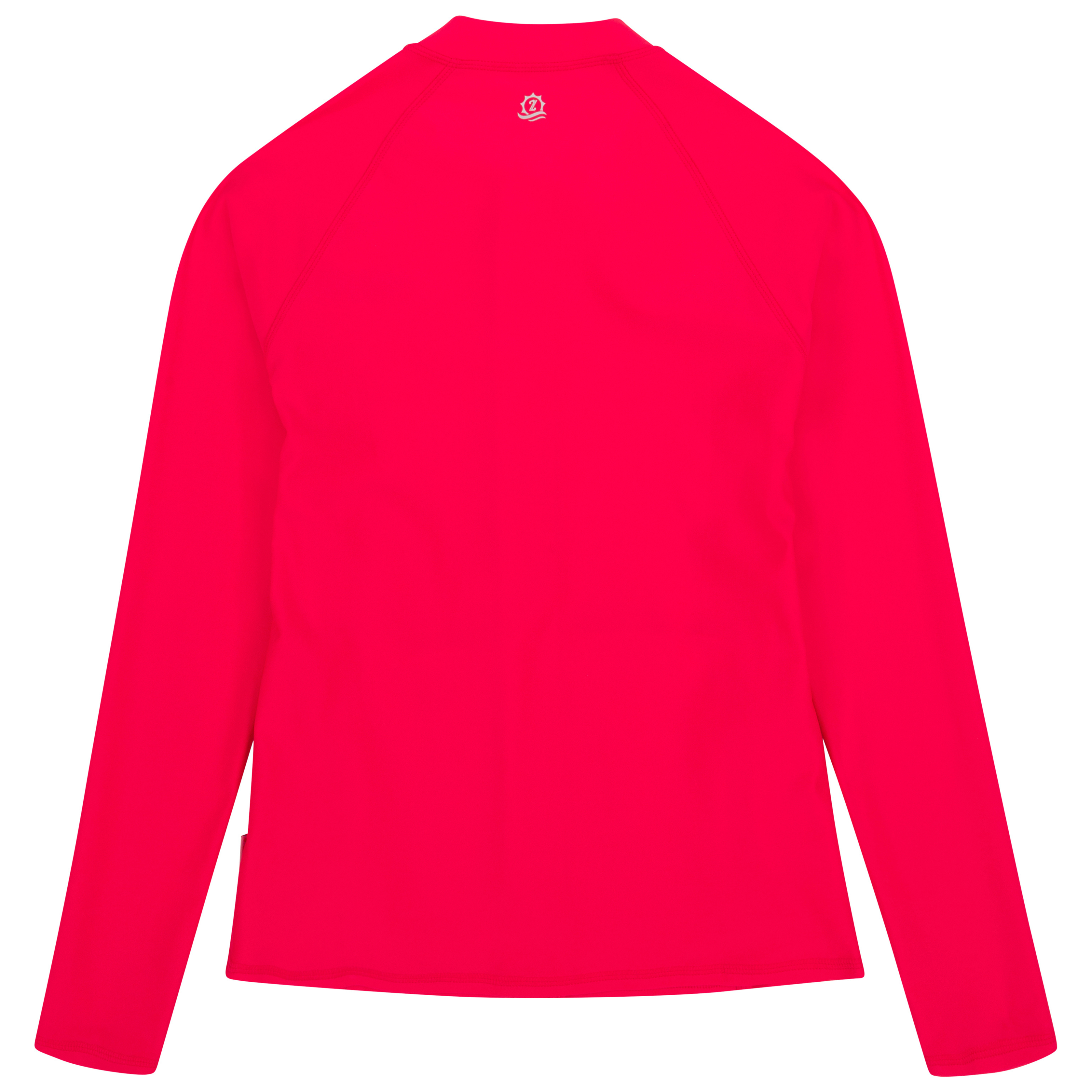 Women's Long Sleeve Rash Guard with Pockets | "Red"-SwimZip UPF 50+ Sun Protective Swimwear & UV Zipper Rash Guards-pos12