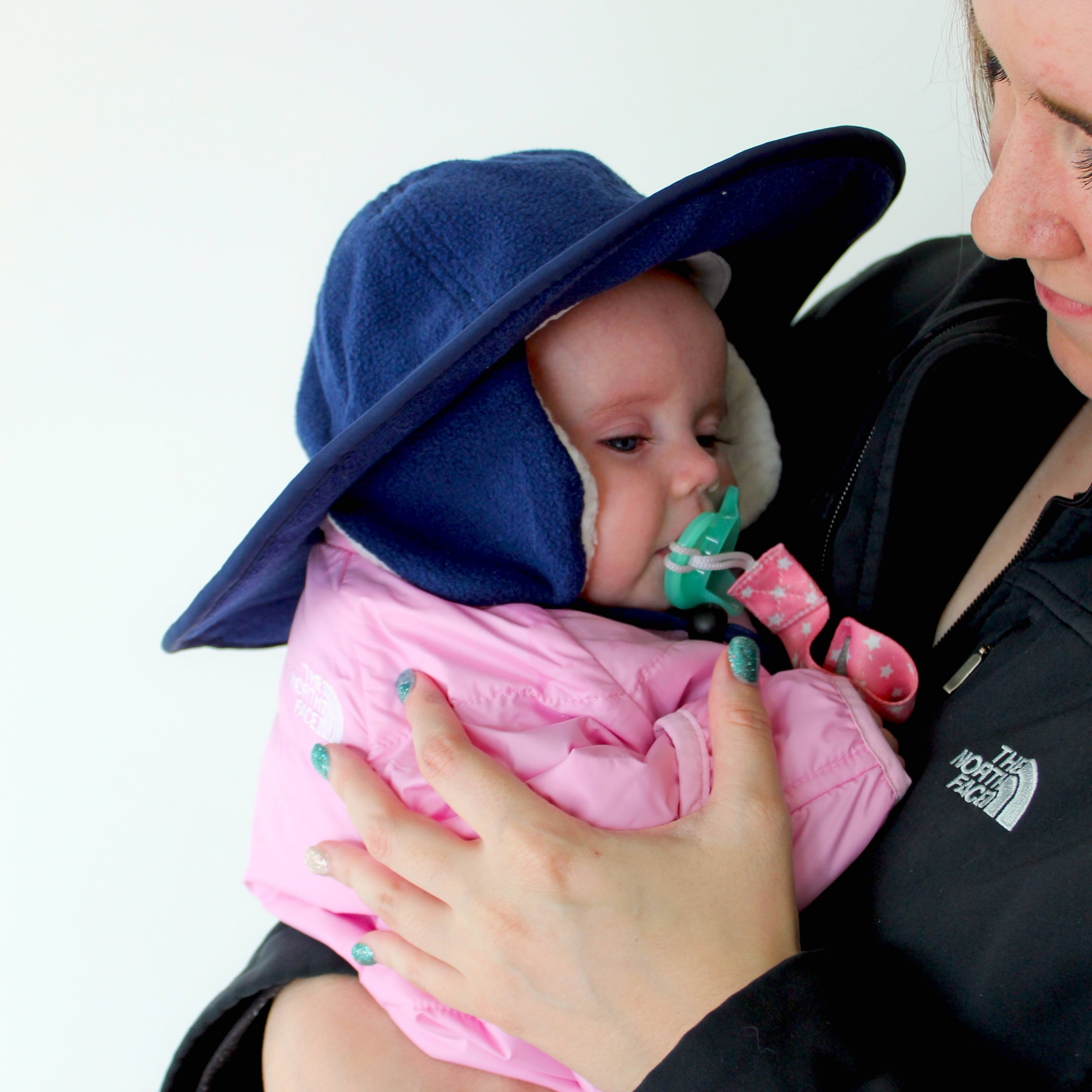Kids Tundra Ear Flap Fleece Winter Wide Brim Sun Hat - Midnight-SwimZip UPF 50+ Sun Protective Swimwear & UV Zipper Rash Guards-pos3