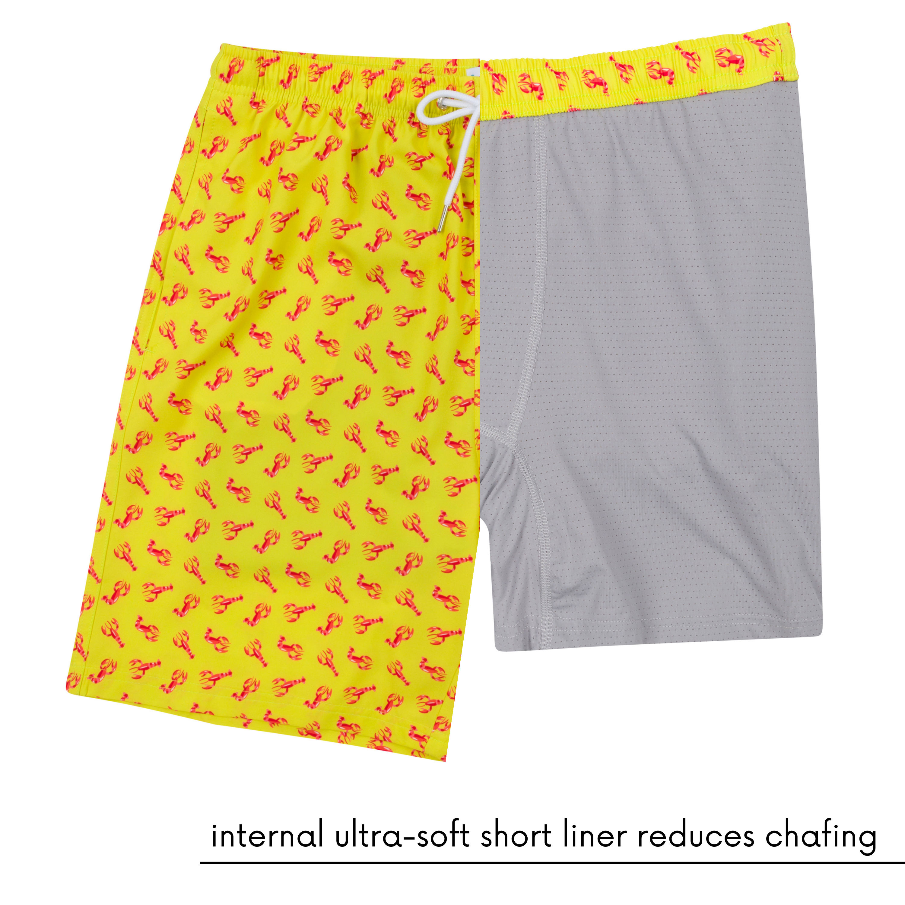 Men's 8" Swim Trunks Boxer Brief Liner | "Lobster"-SwimZip UPF 50+ Sun Protective Swimwear & UV Zipper Rash Guards-pos8