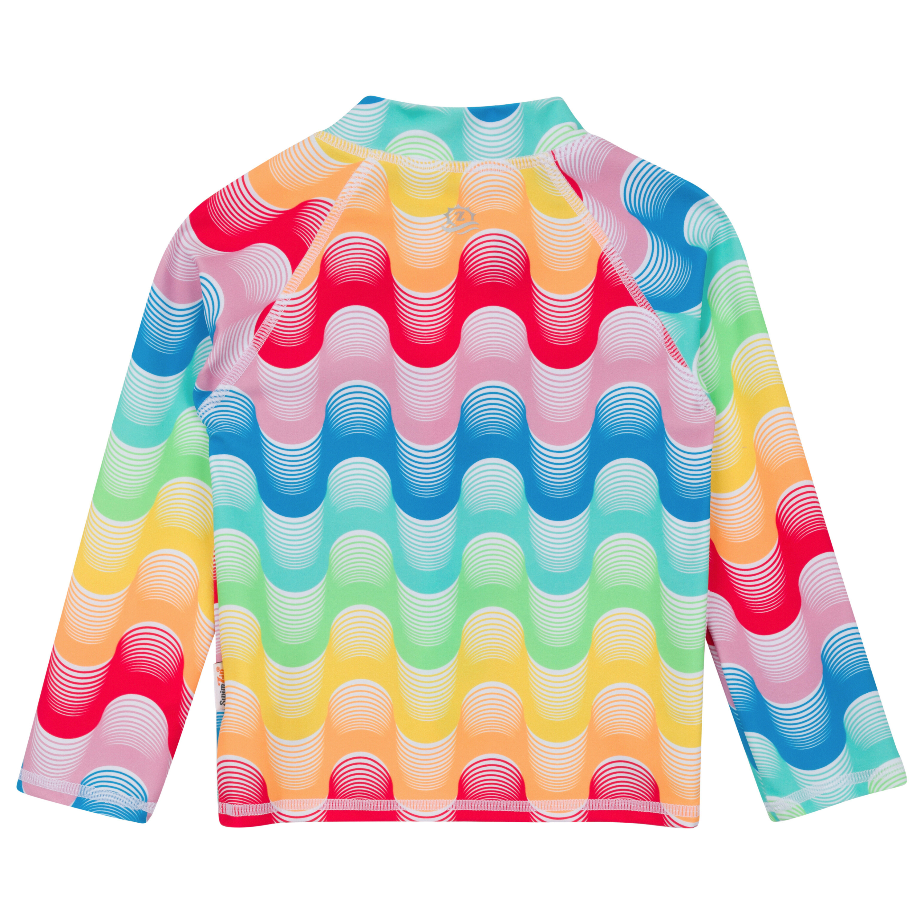 Kids UPF 50+ Long Sleeve Zipper Rash Guard Swim Shirt | "Surf's Up"-SwimZip UPF 50+ Sun Protective Swimwear & UV Zipper Rash Guards-pos9
